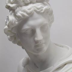 Life size Marble Bust sculpture of Apollo, Italy 19th Century