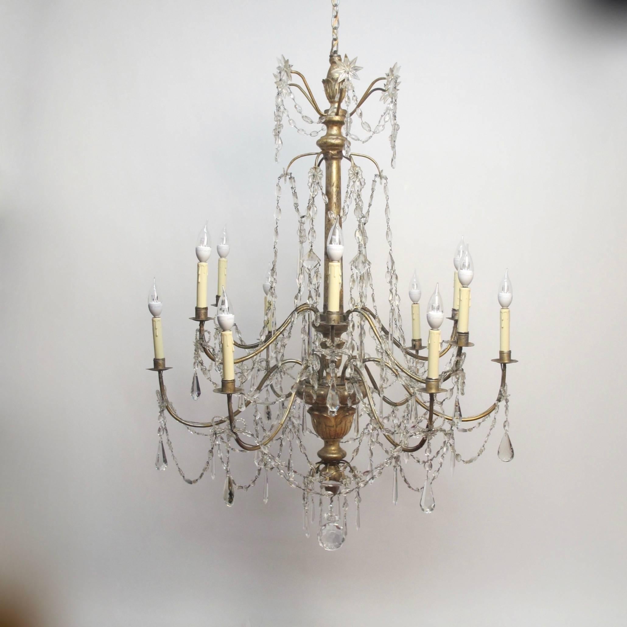large silver chandelier