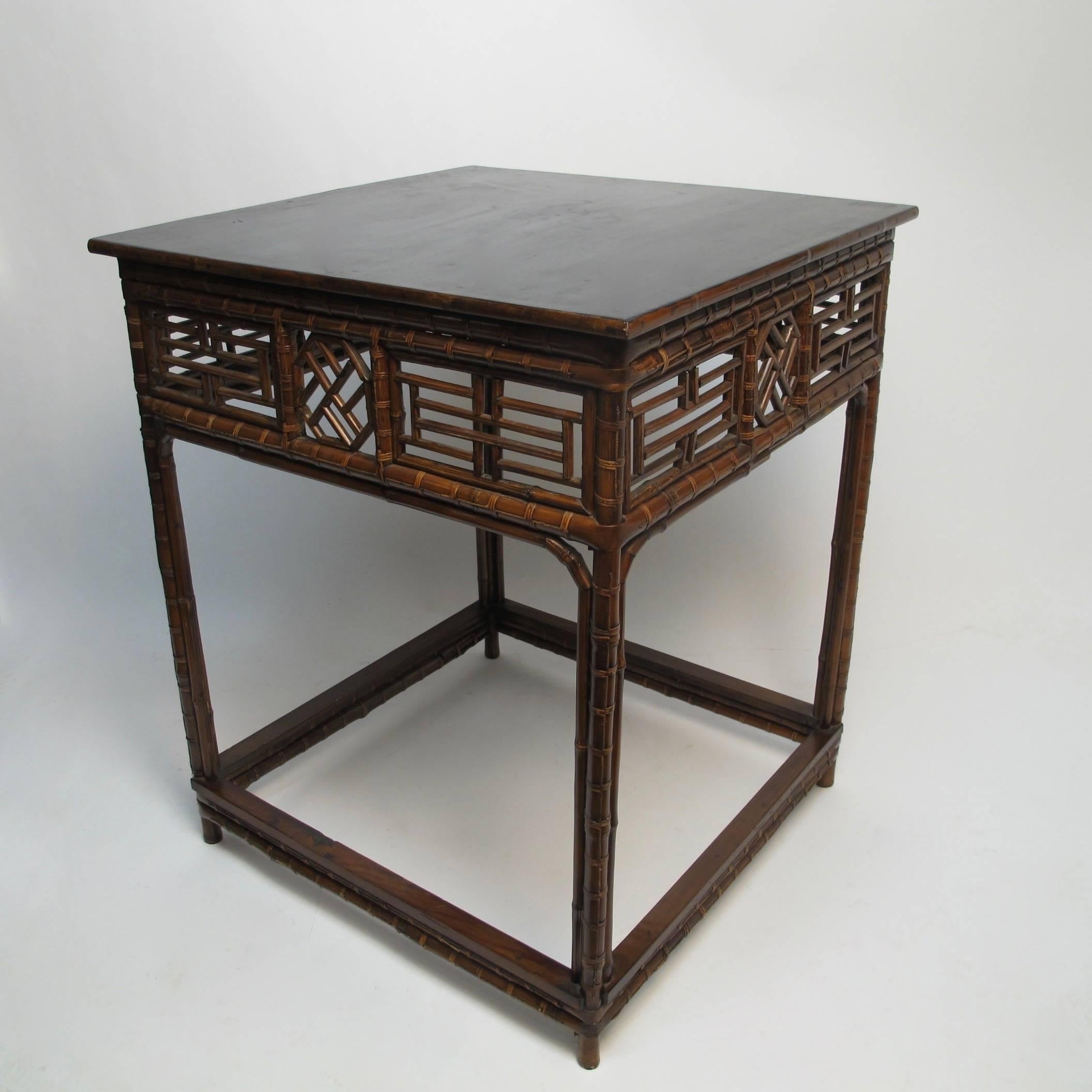 antique bamboo table