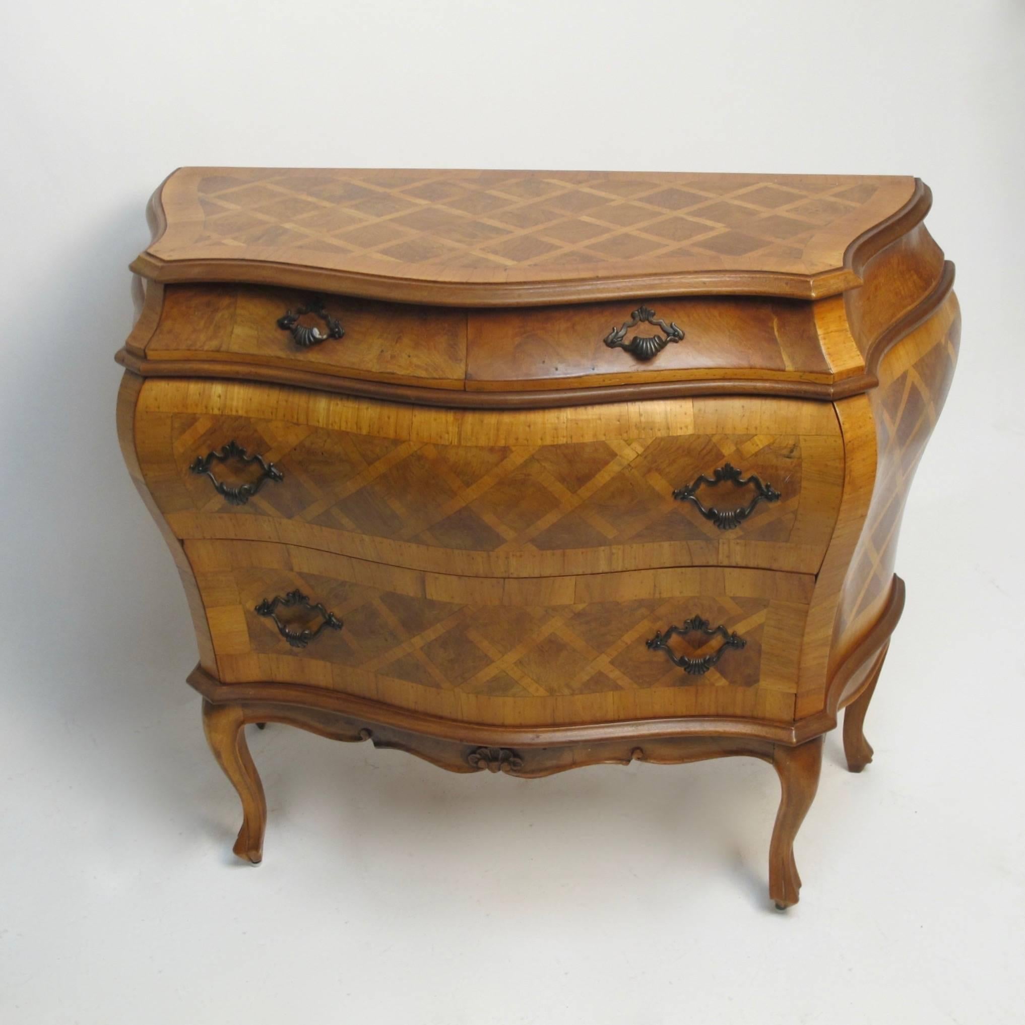 Inlay Italian Bombe Style Commode