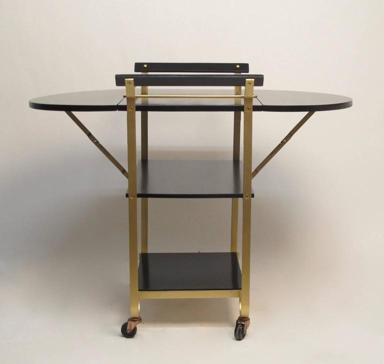 Mid20th Century Brass Bar Cart at 1stDibs