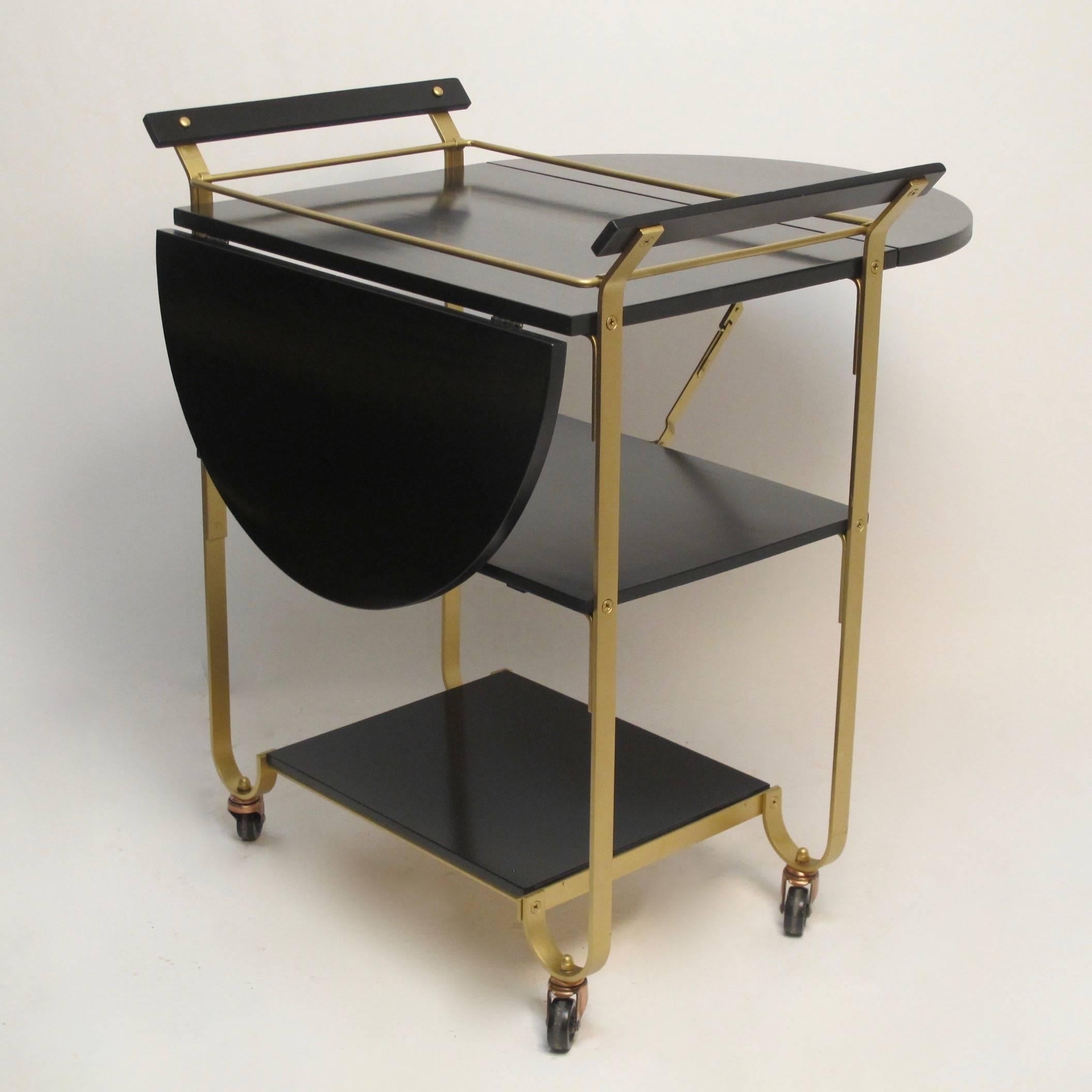 Mid-Century Modern Mid-20th Century Brass Bar Cart