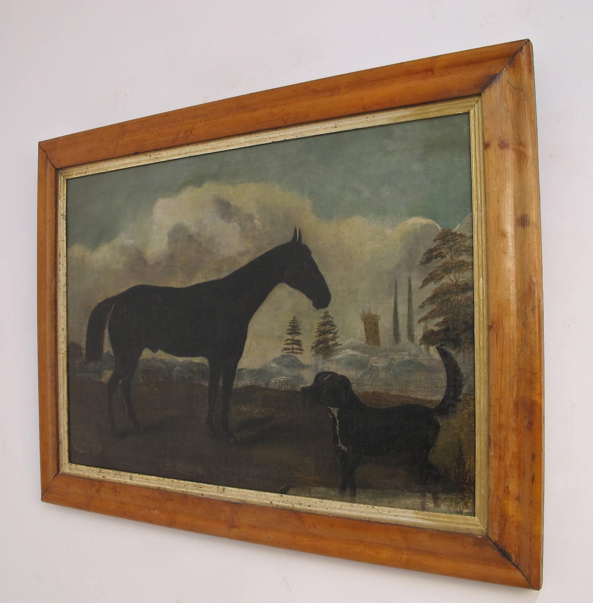 19th Century English Primitive Horse Painting