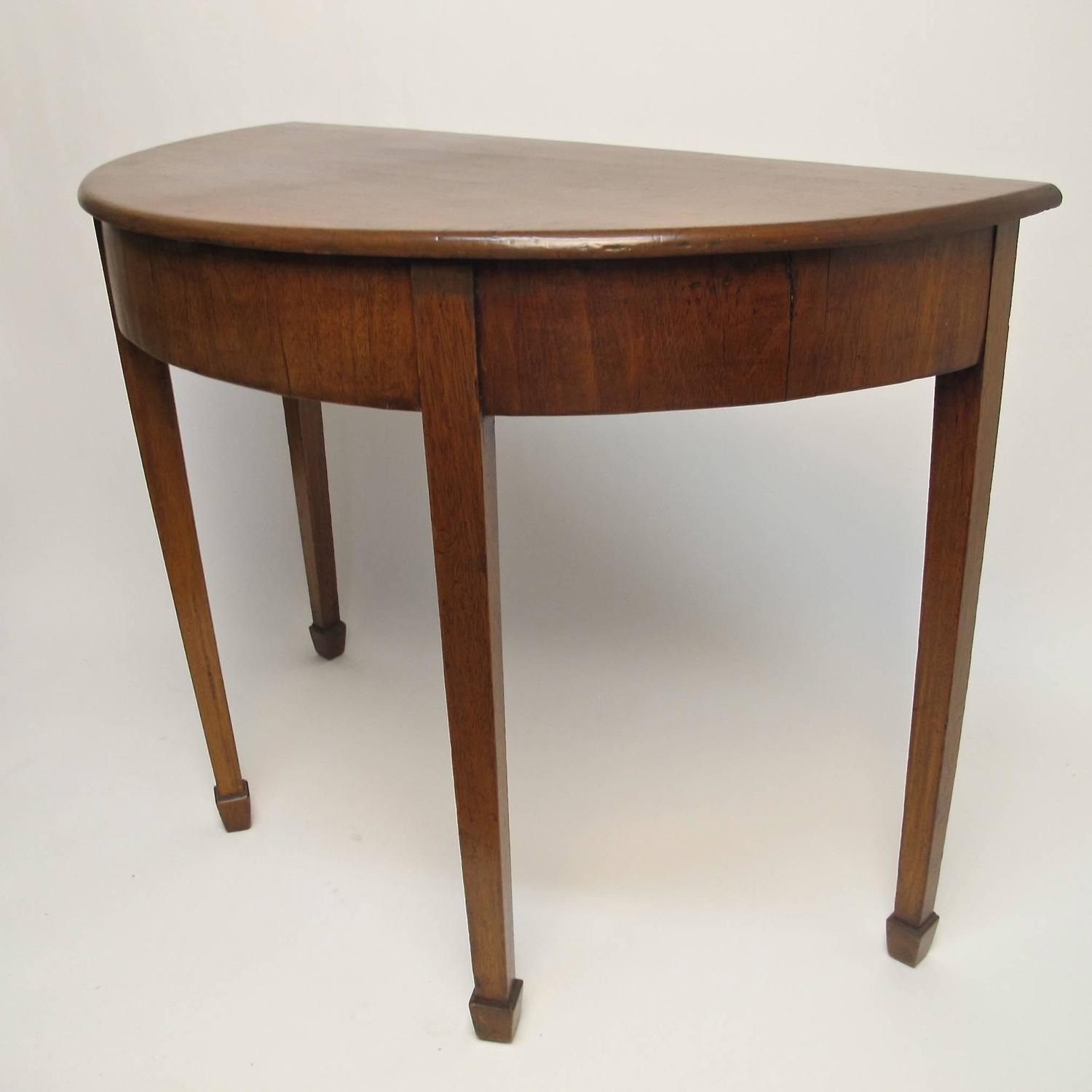 English Georgian Demilune Table For Sale at 1stdibs
