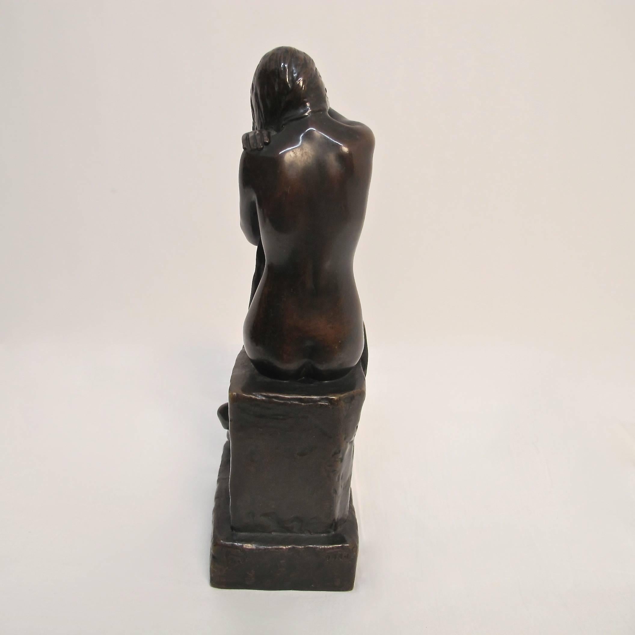Albert Bartholomew Bronze Figure La Pleureuse For Sale 2