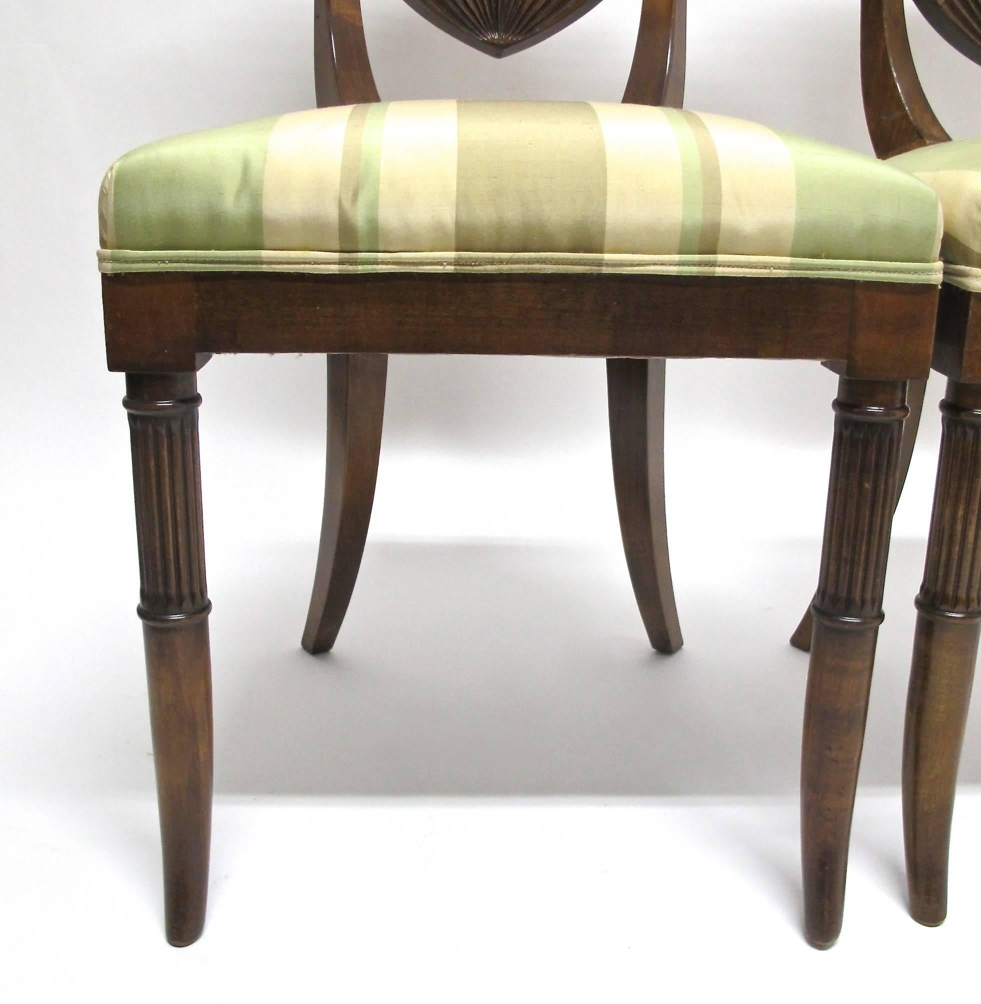 Walnut Italian Biedermeier Style Chairs For Sale