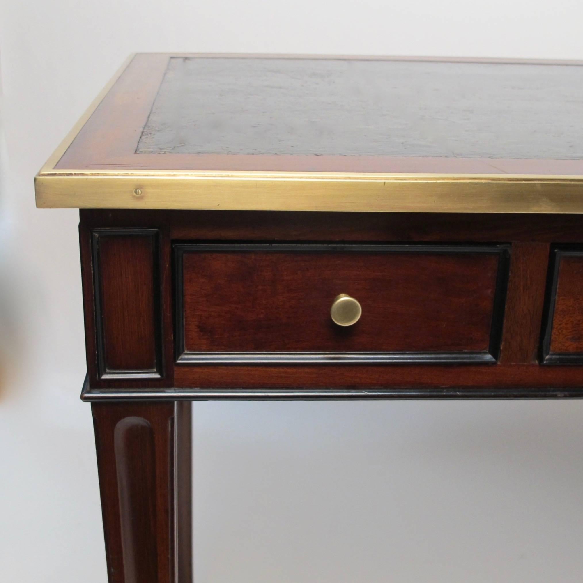 19th Century Louis XVI Style Mahogany Bureau Plat Desk