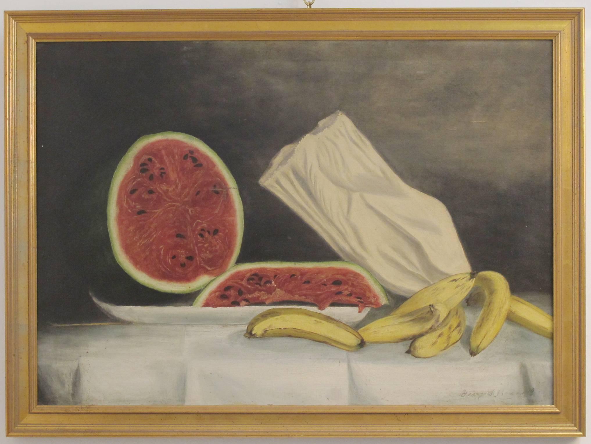 Still Life of Watermelon and Bananas In Excellent Condition In San Francisco, CA