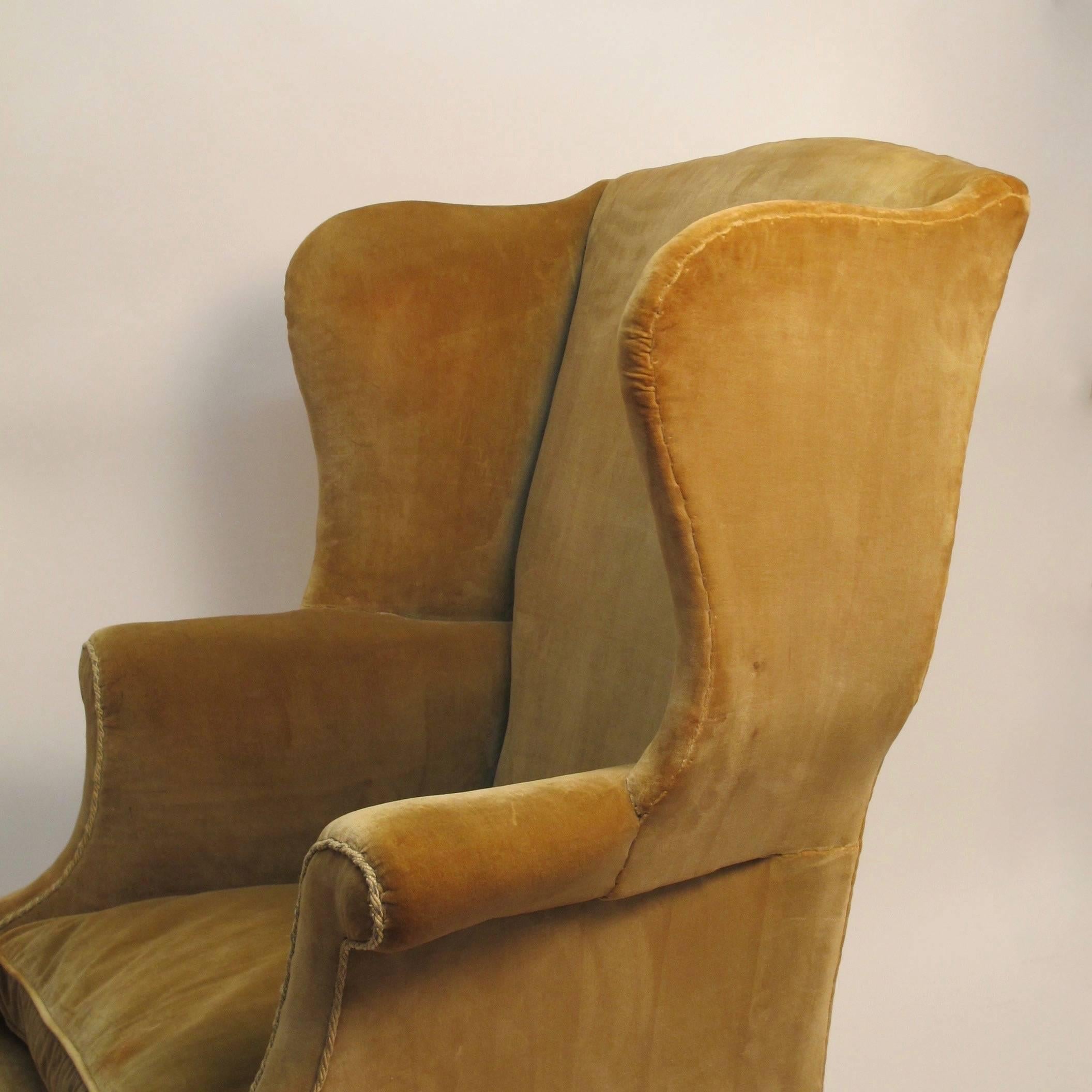 Mahogany 18th Century American Wingback Chair