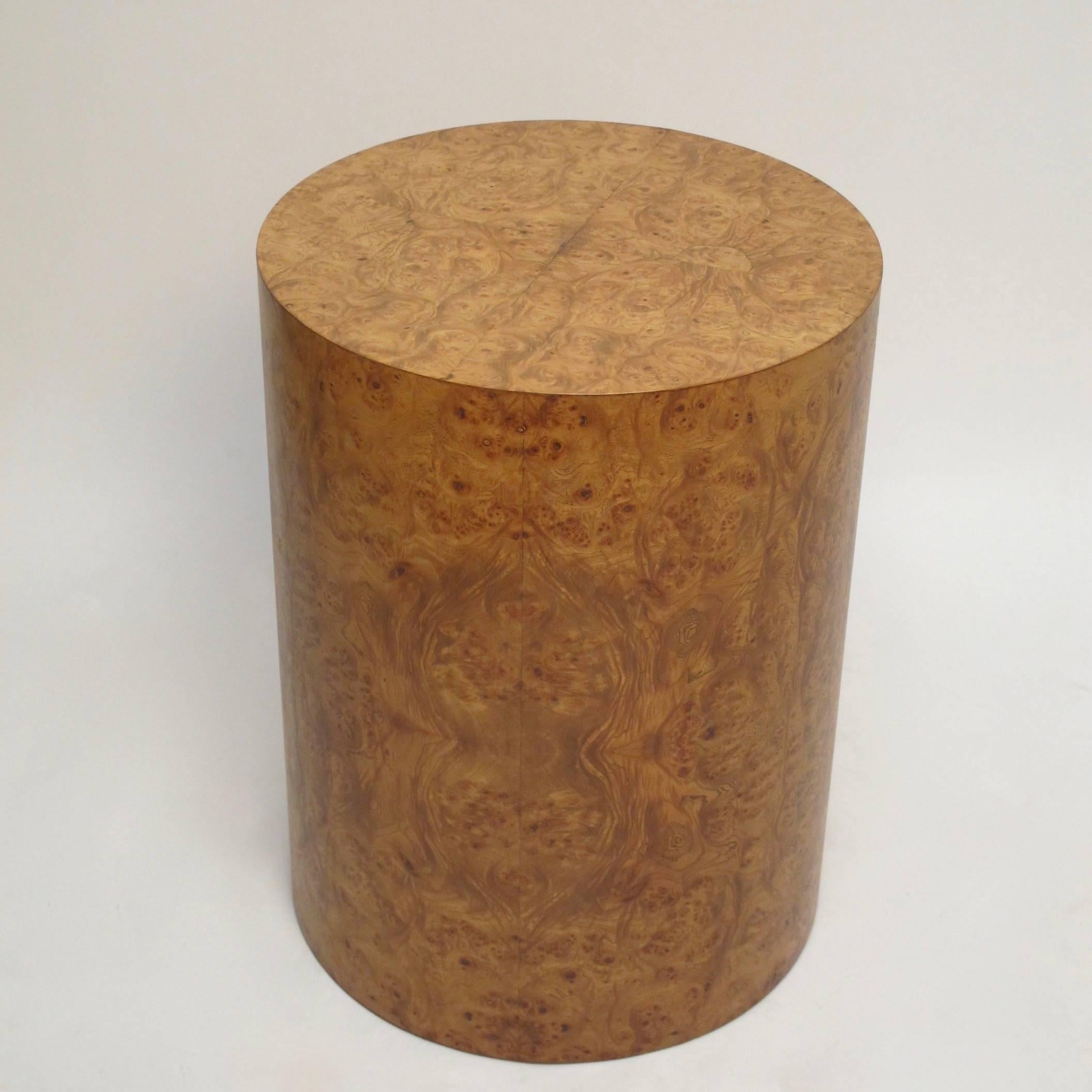 Veneer Italian Burled Elmwood Pedestal Table Base