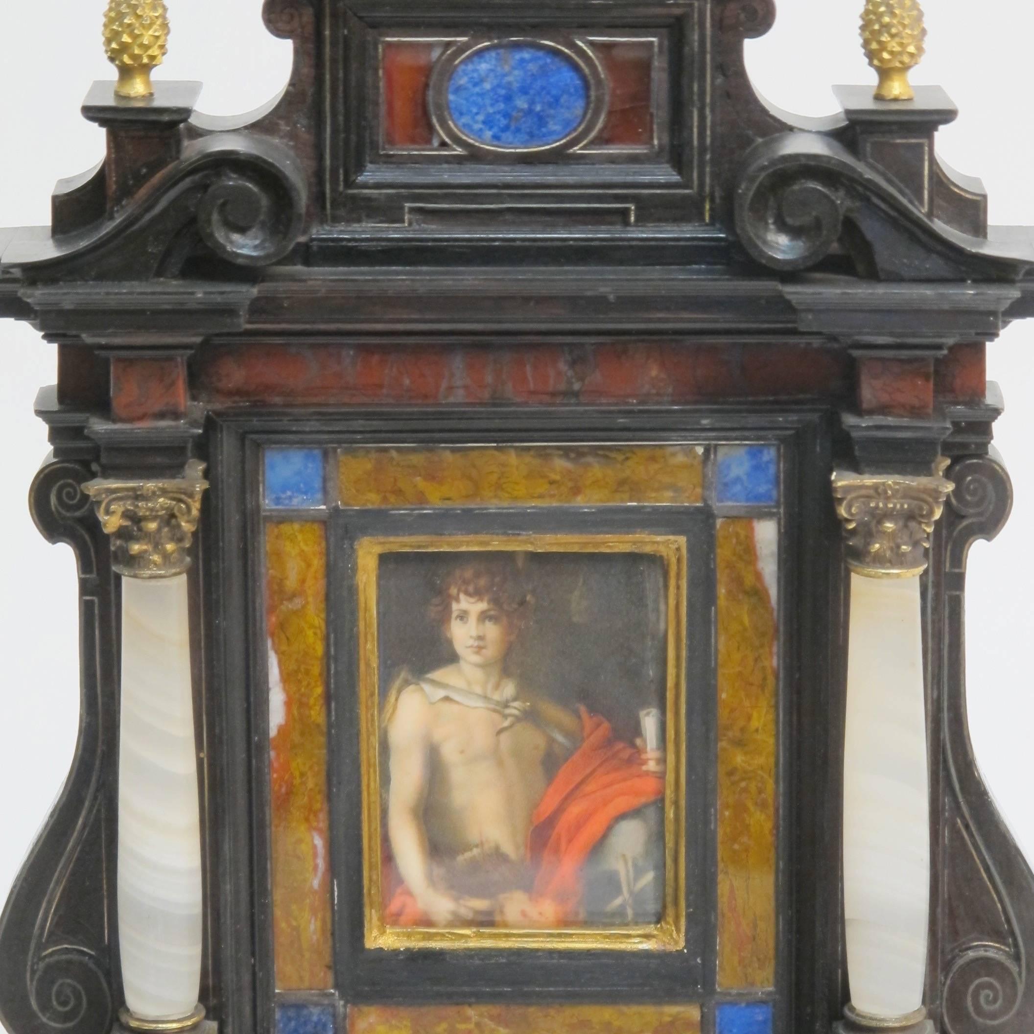 19th Century Italian Frame with Painting 1
