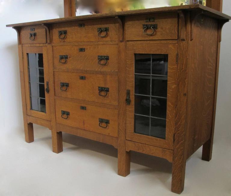 Arts and Crafts Mission Oak Sideboard Buffet at 1stDibs