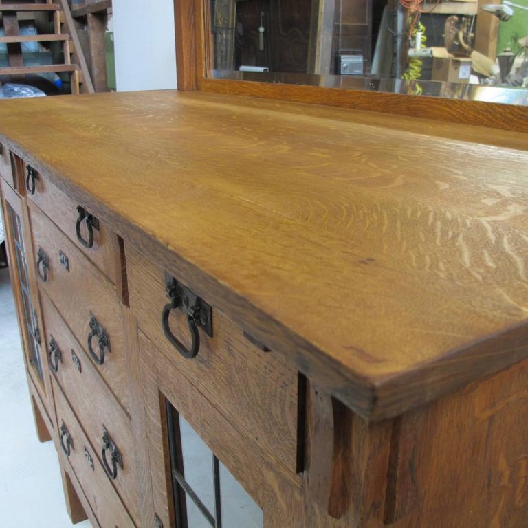 Arts and Crafts Mission Oak Sideboard Buffet at 1stDibs