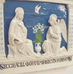 Italian Terracotta Della Robbia Wall Plaque