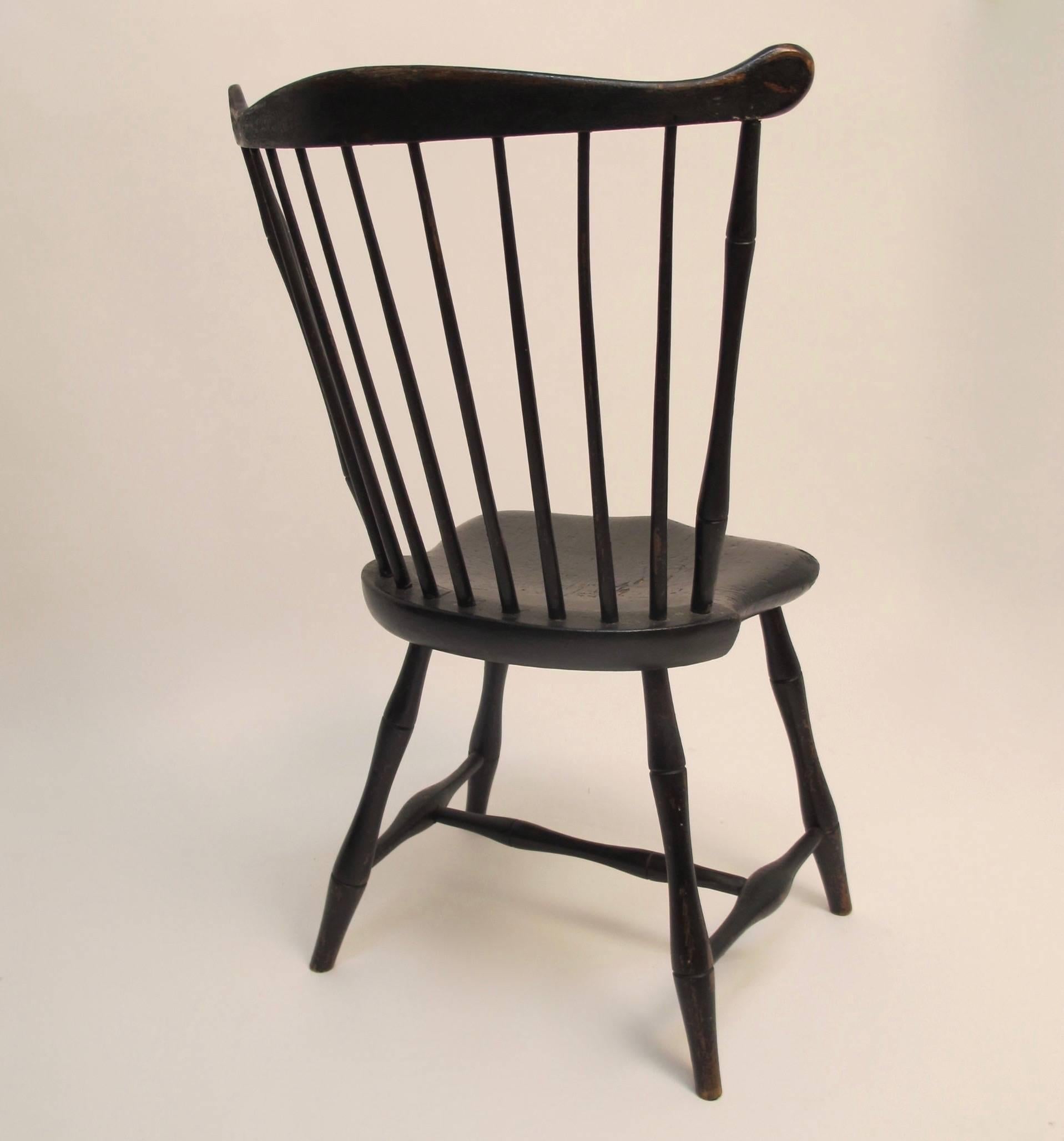 Painted Early American Windsor Side Chair