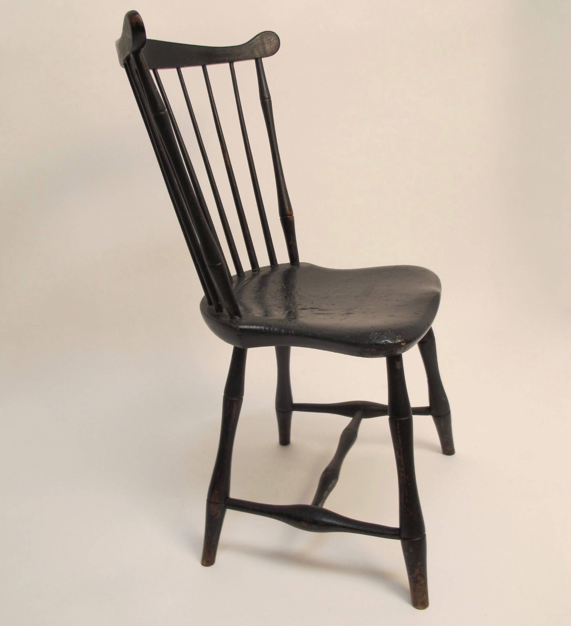 19th Century Early American Windsor Side Chair