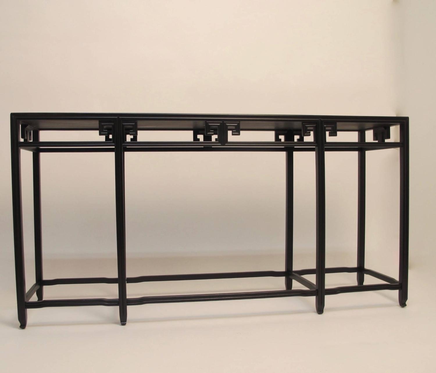 Black Asian Style Console Table For Sale at 1stdibs