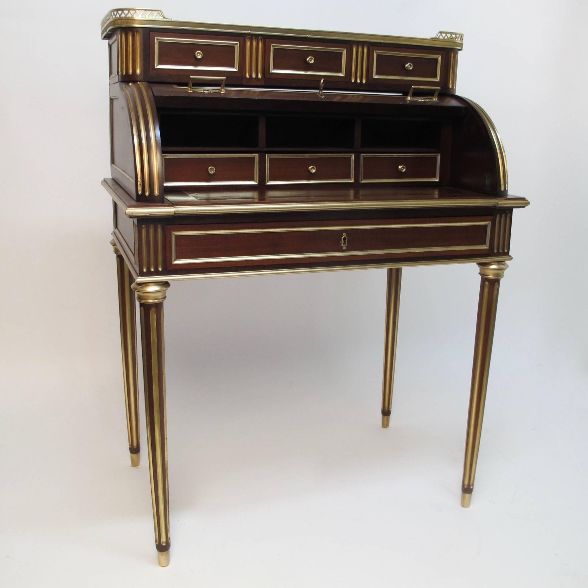 French Directoire Style Cylinder Desk c1880 1