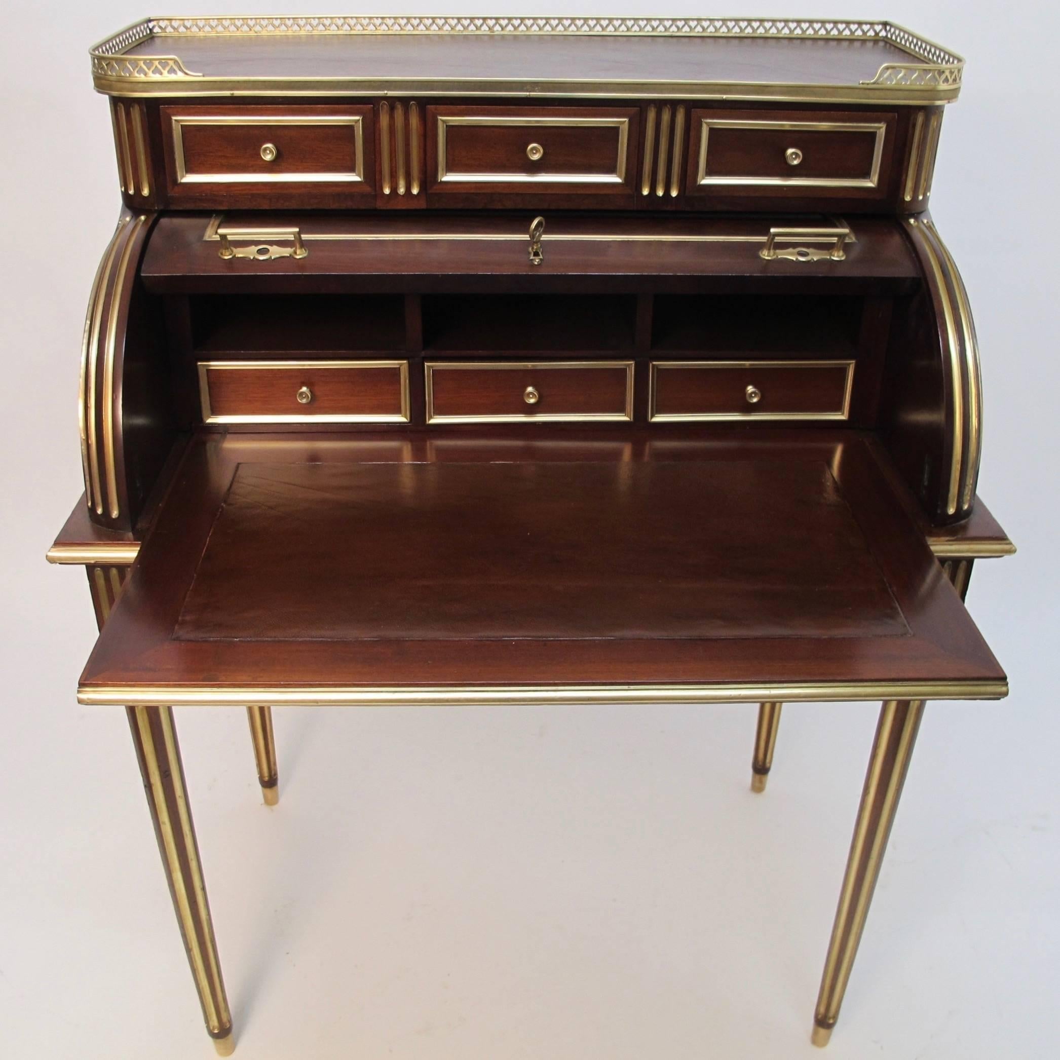 French Directoire Style Cylinder Desk c1880 2