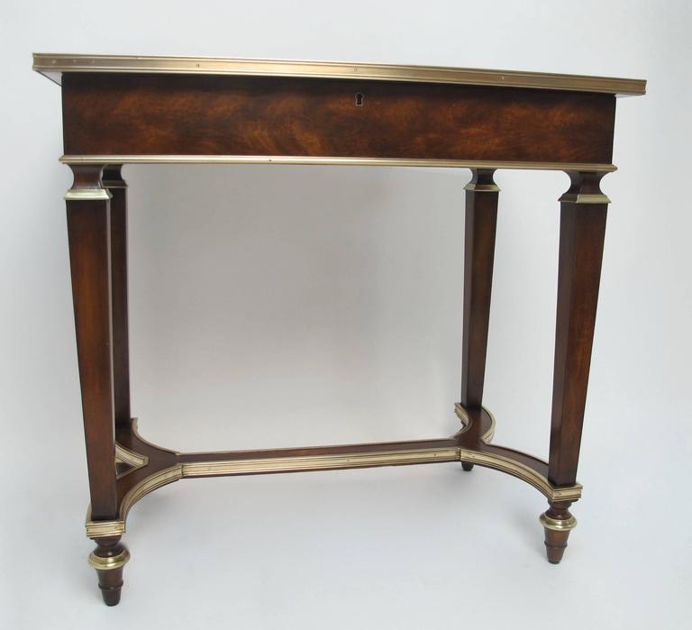English Mahogany and Bronze Vitrine Table For Sale at 1stDibs