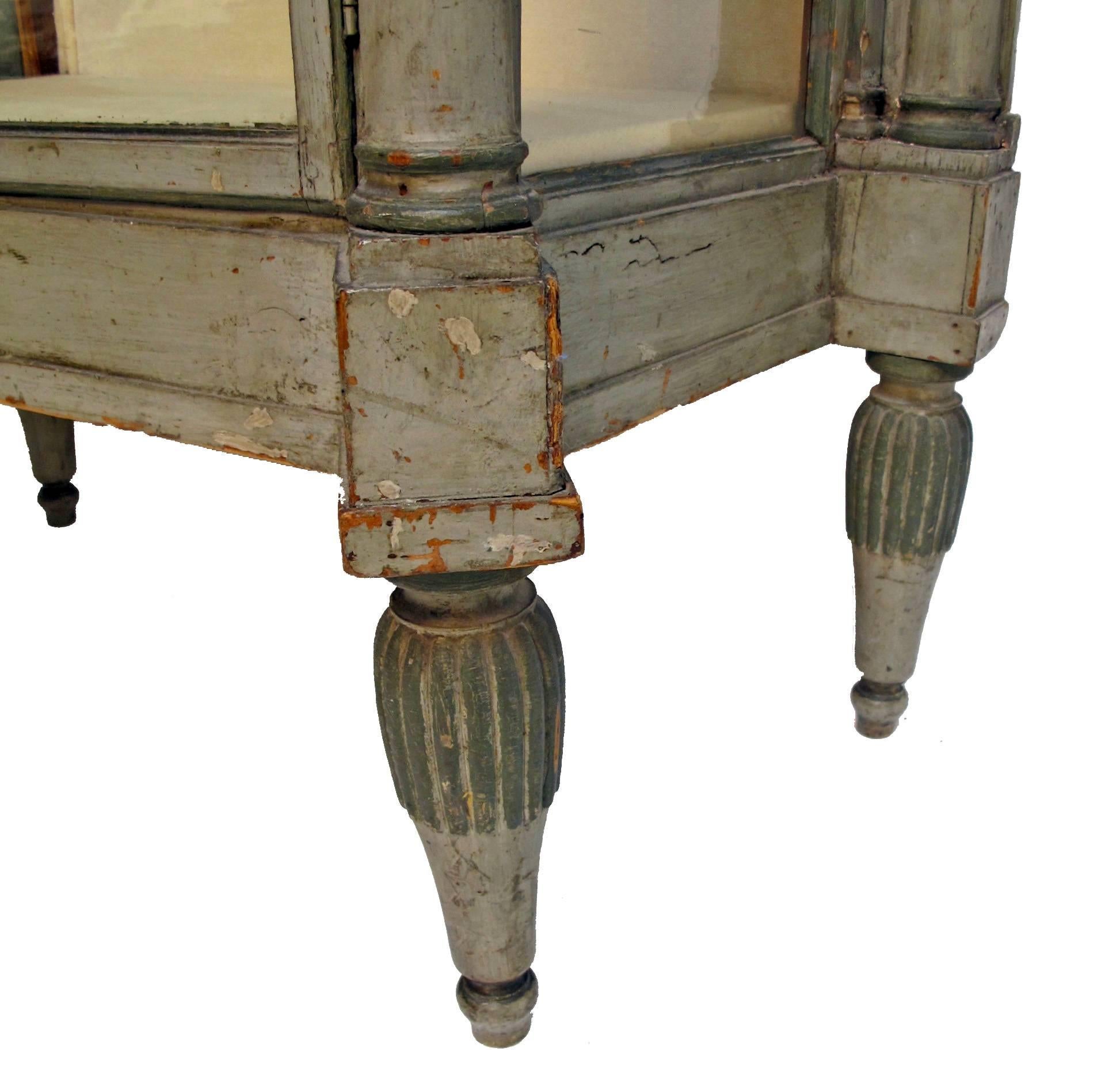 Painted Neoclassical Display Case Swedish 1