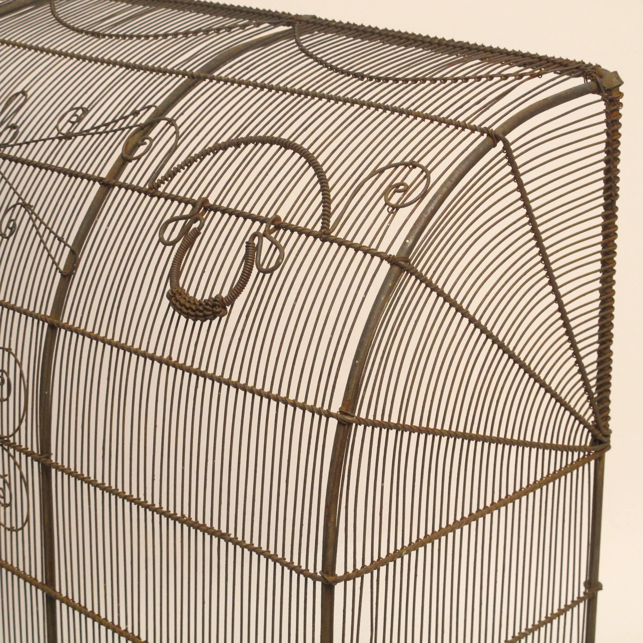 Metal 19th Century American Wire Fireplace Screen