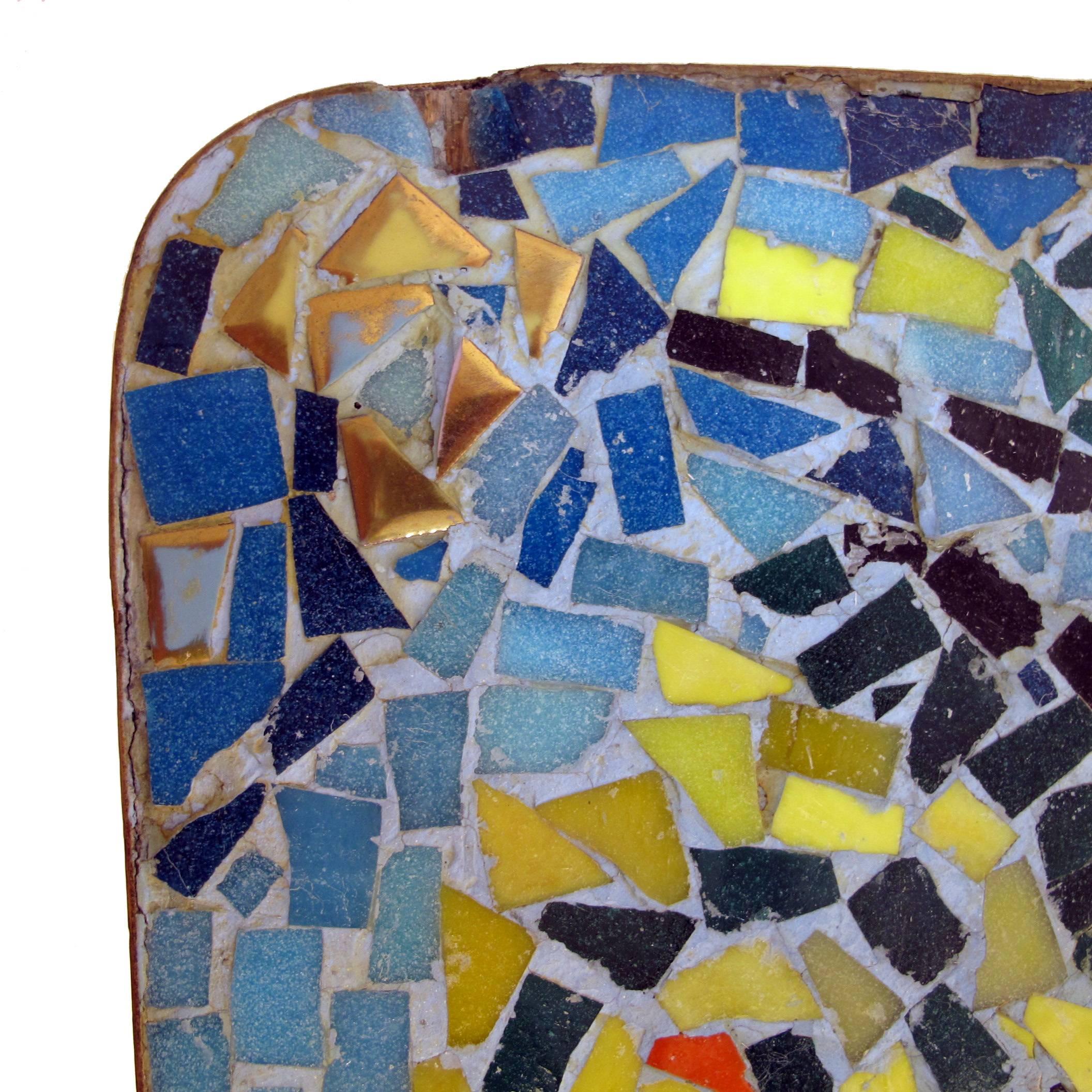 Mid-Century Mosaic Tile Parrot Coffee Table 1