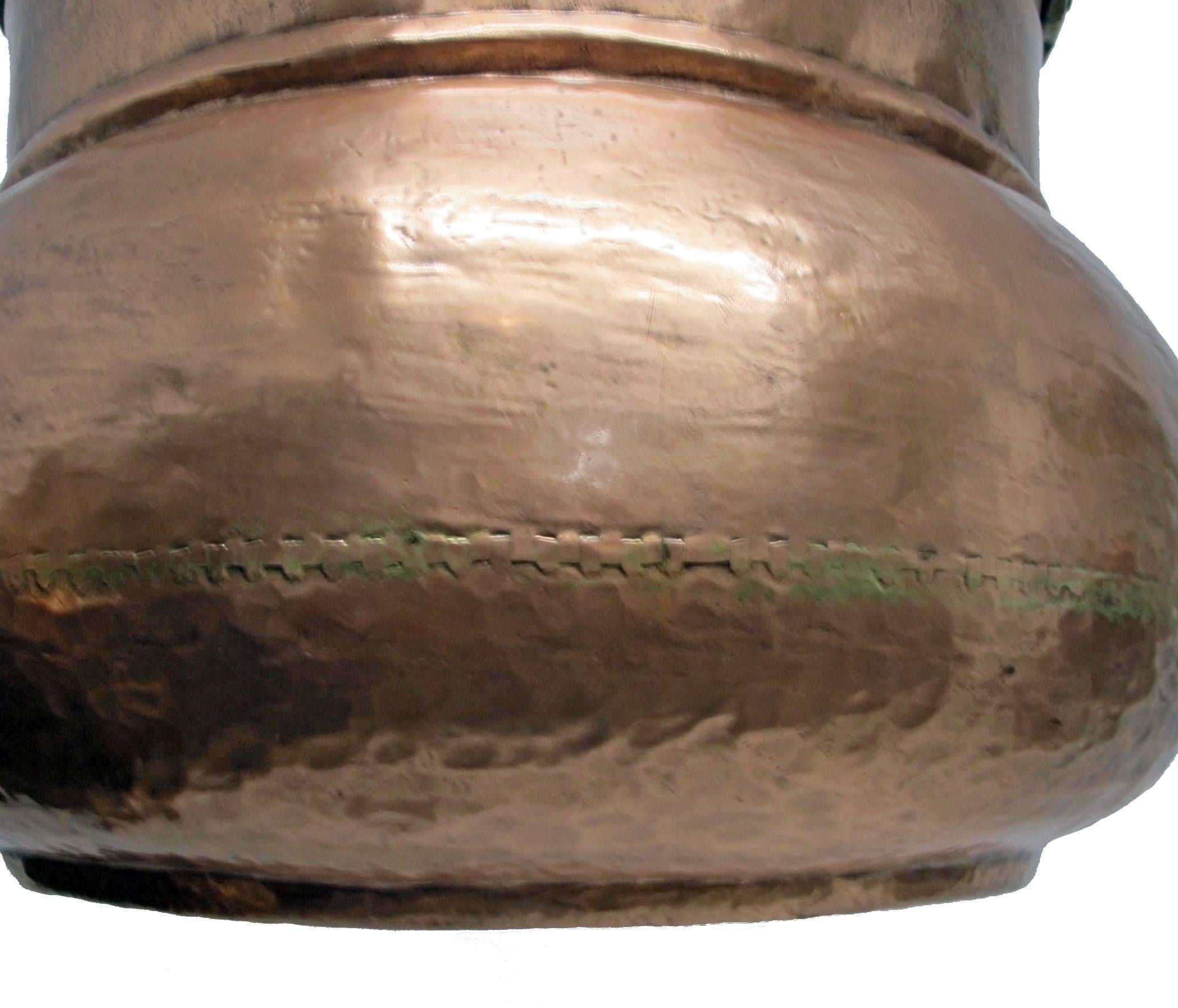 European Large 19th Century Copper Pot Bucket