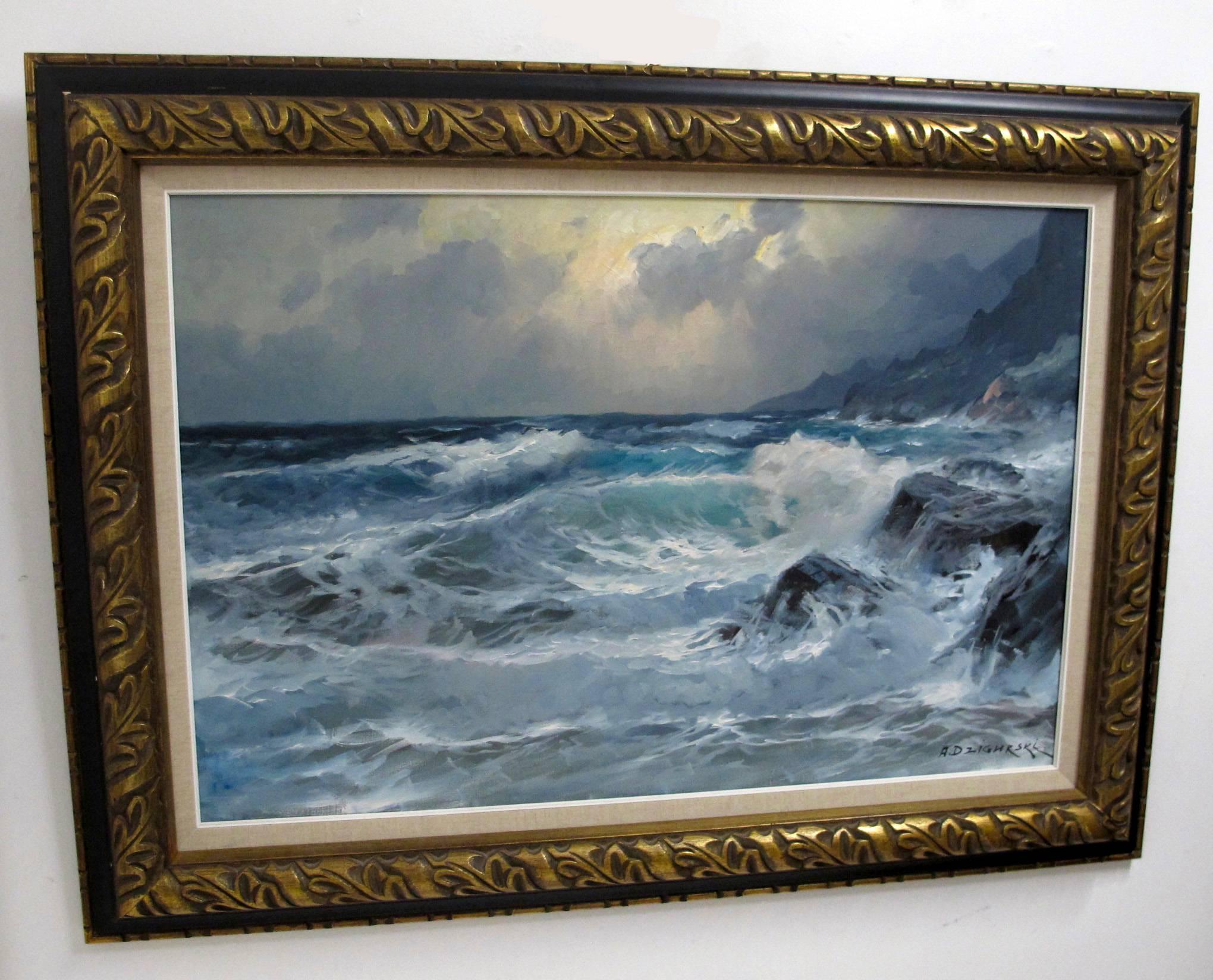 Monterey Seascape Painting by Alexander Dzigurski 1