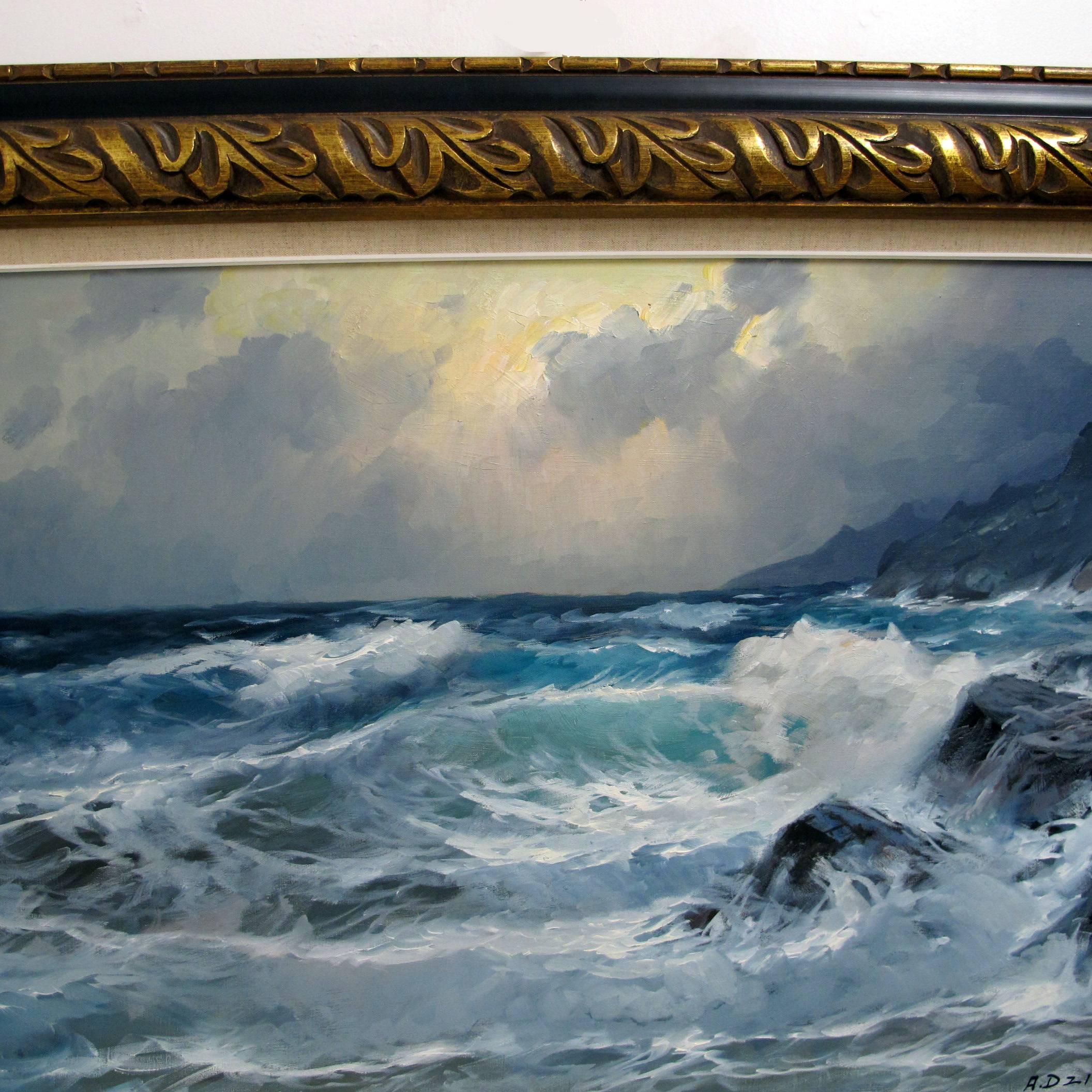Monterey Seascape Painting by Alexander Dzigurski 2
