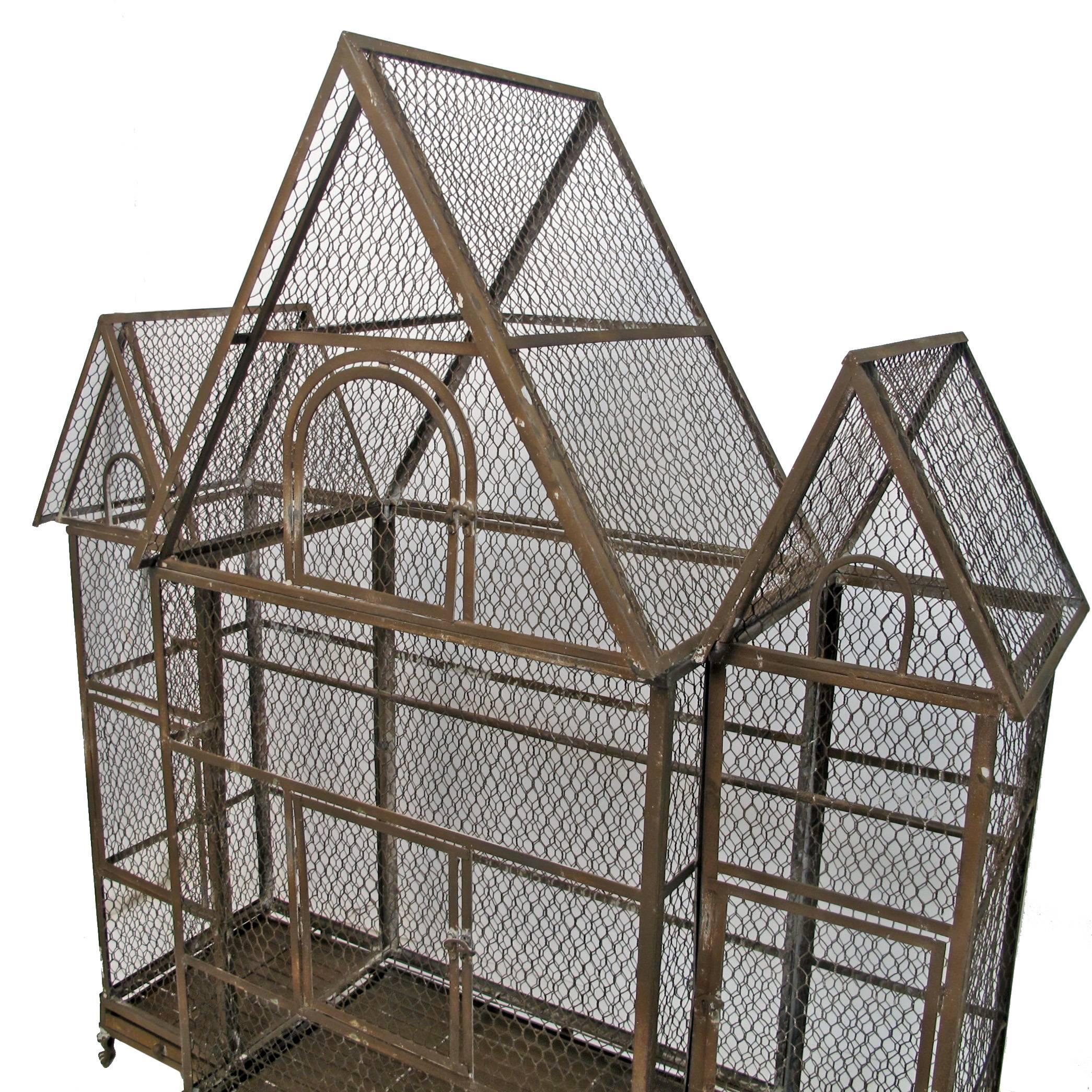 large antique birdcage