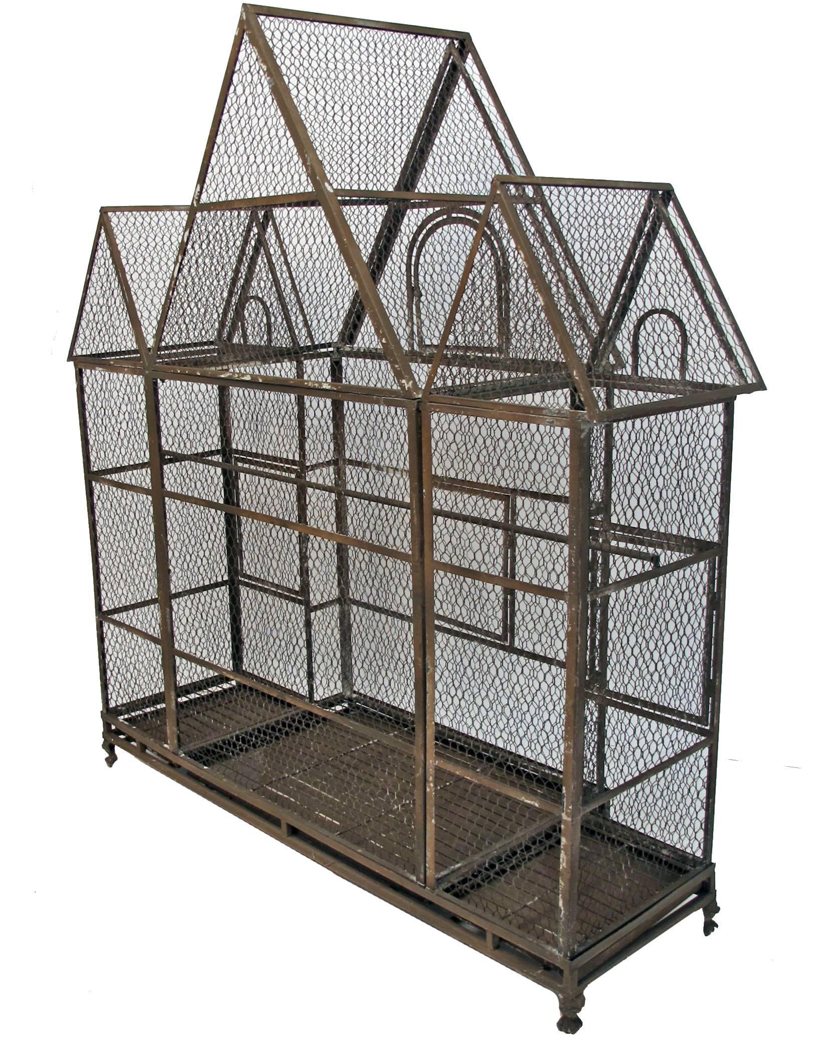 large antique bird cage