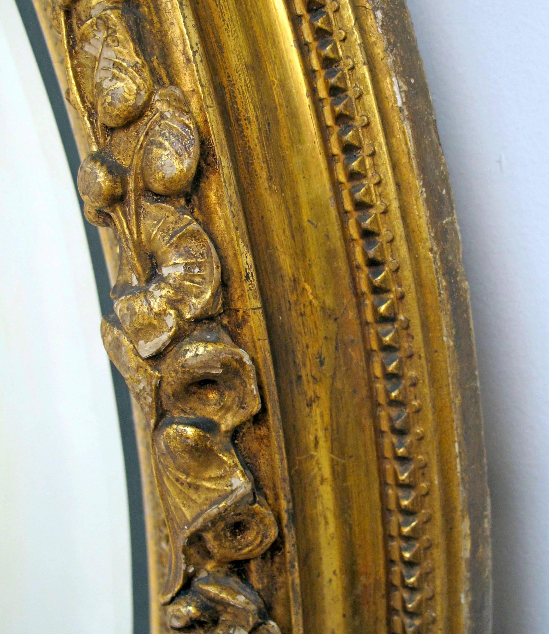 19th Century Gilt Oval Mirror In Excellent Condition In San Francisco, CA
