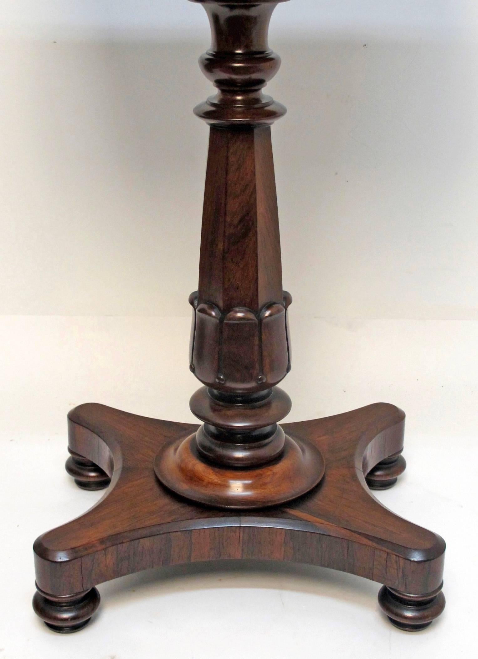 19th Century English Rosewood Teapoy Tea Caddy For Sale 5
