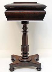 Théière à thé en bois de rose anglaise du 19ème siècle