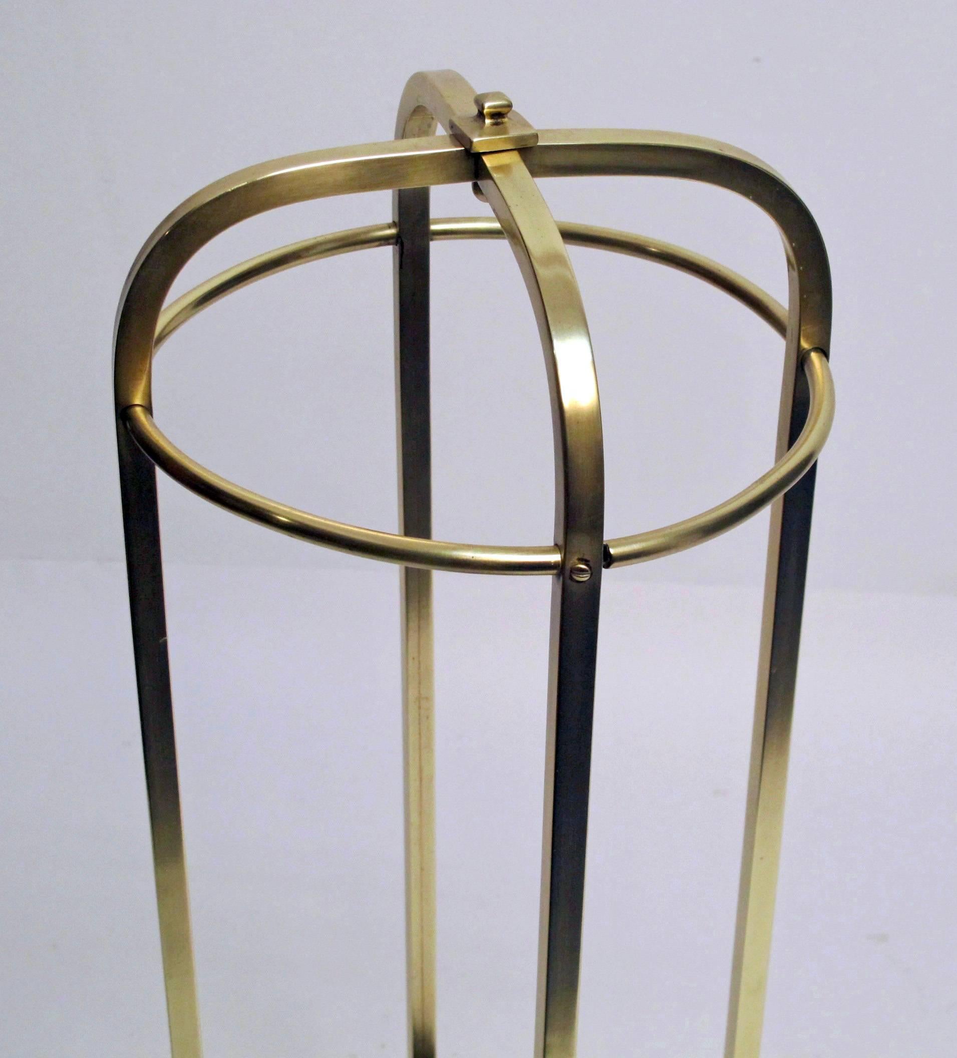 19th Century Brass Umbrella or Walking Stick Stand 1