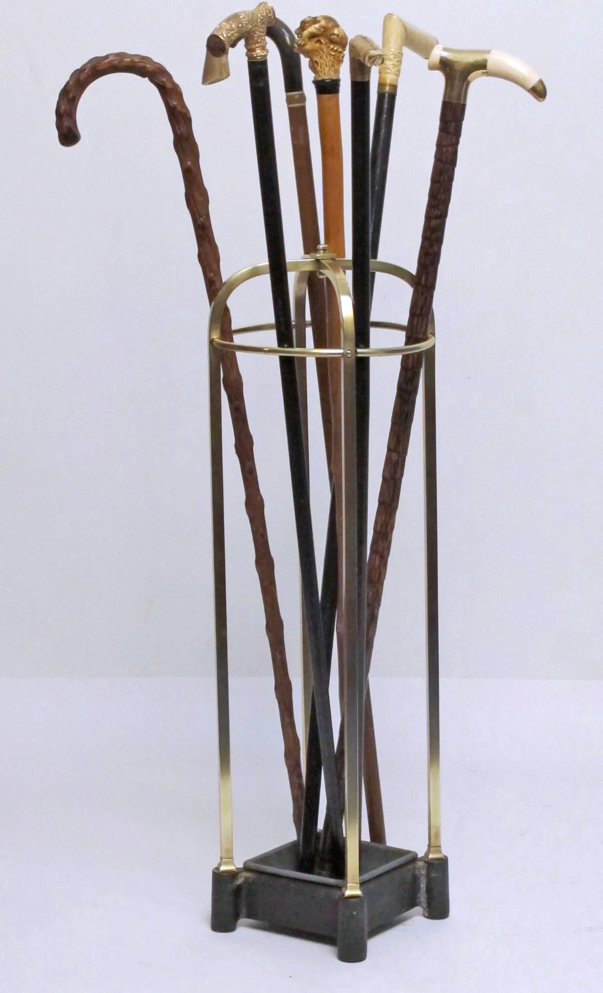 19th Century Brass Umbrella or Walking Stick Stand 2