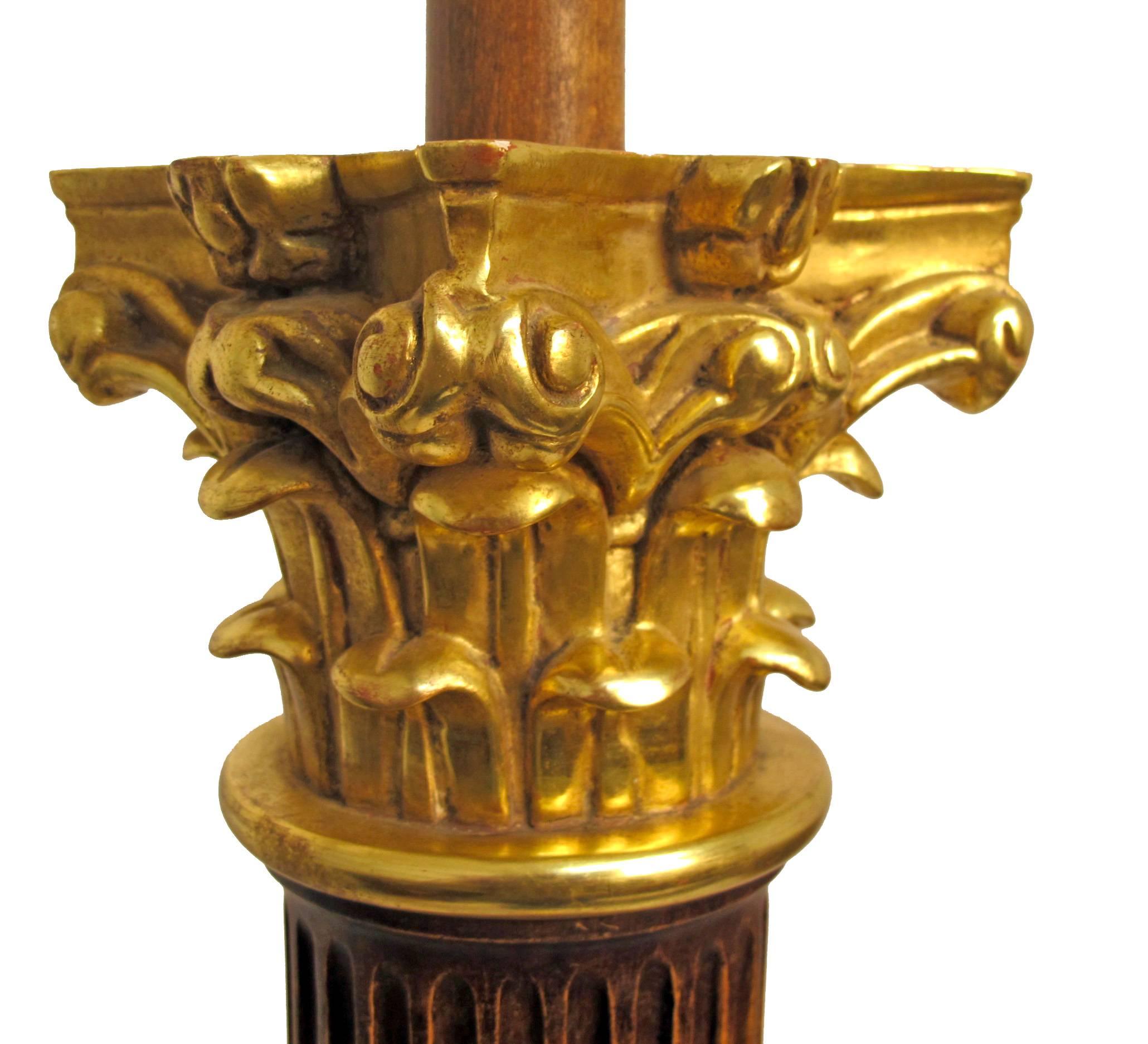 Wood Neoclassical Style Floor Lamp