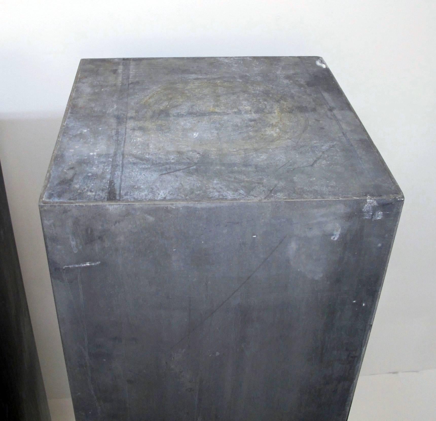 Large Pair of Zinc Pedestals In Excellent Condition In San Francisco, CA