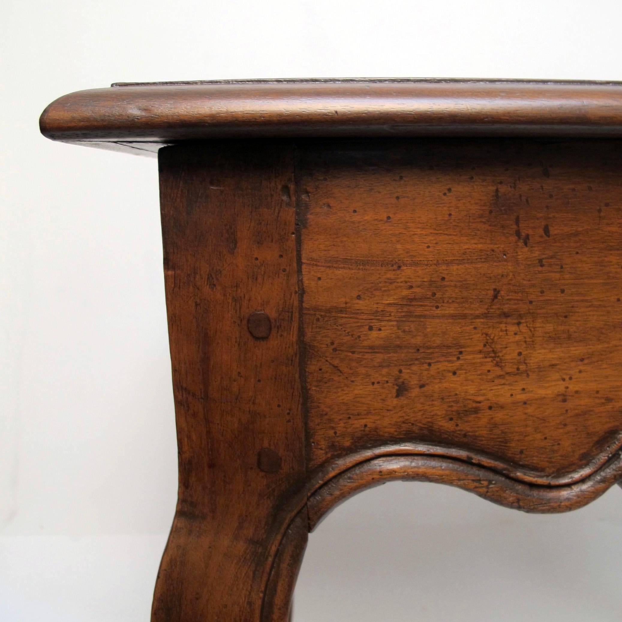 Leather 18th Century French Louis XVI Walnut Writing Table or Desk, Circa 1780 For Sale