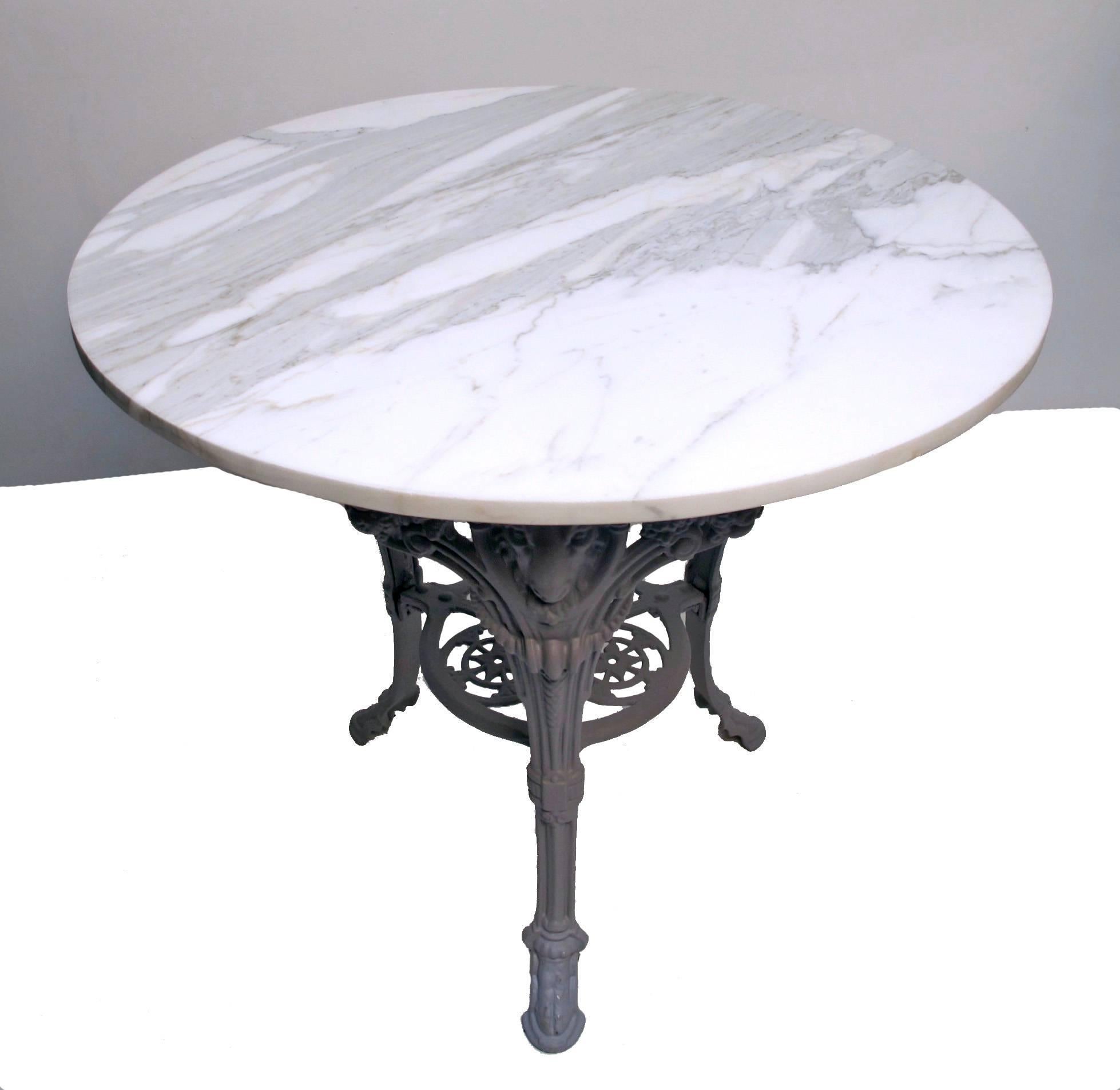 Cast 19th Century, French, Garden Cafe Table