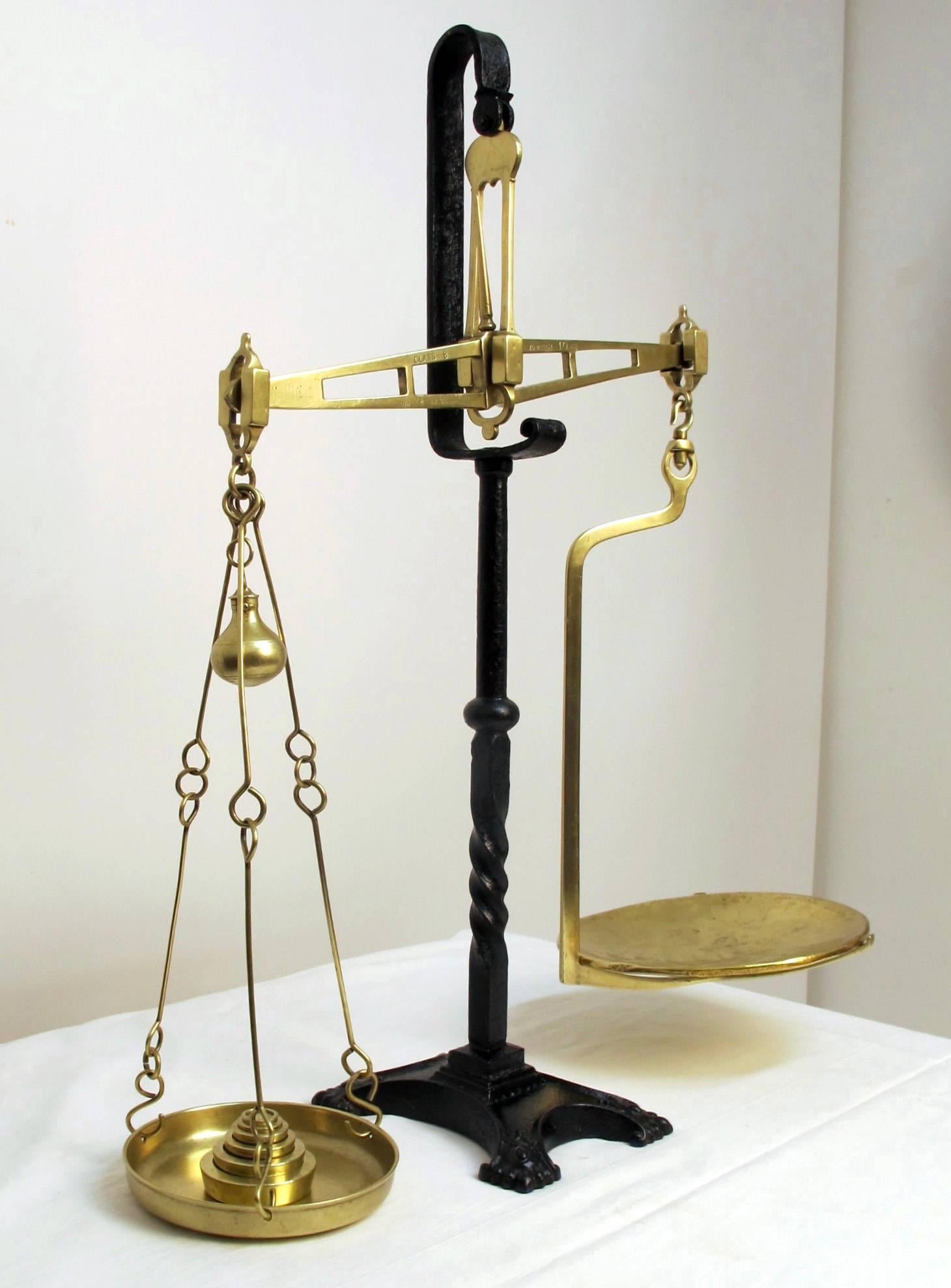 French 18th Century Brass Balance Scale