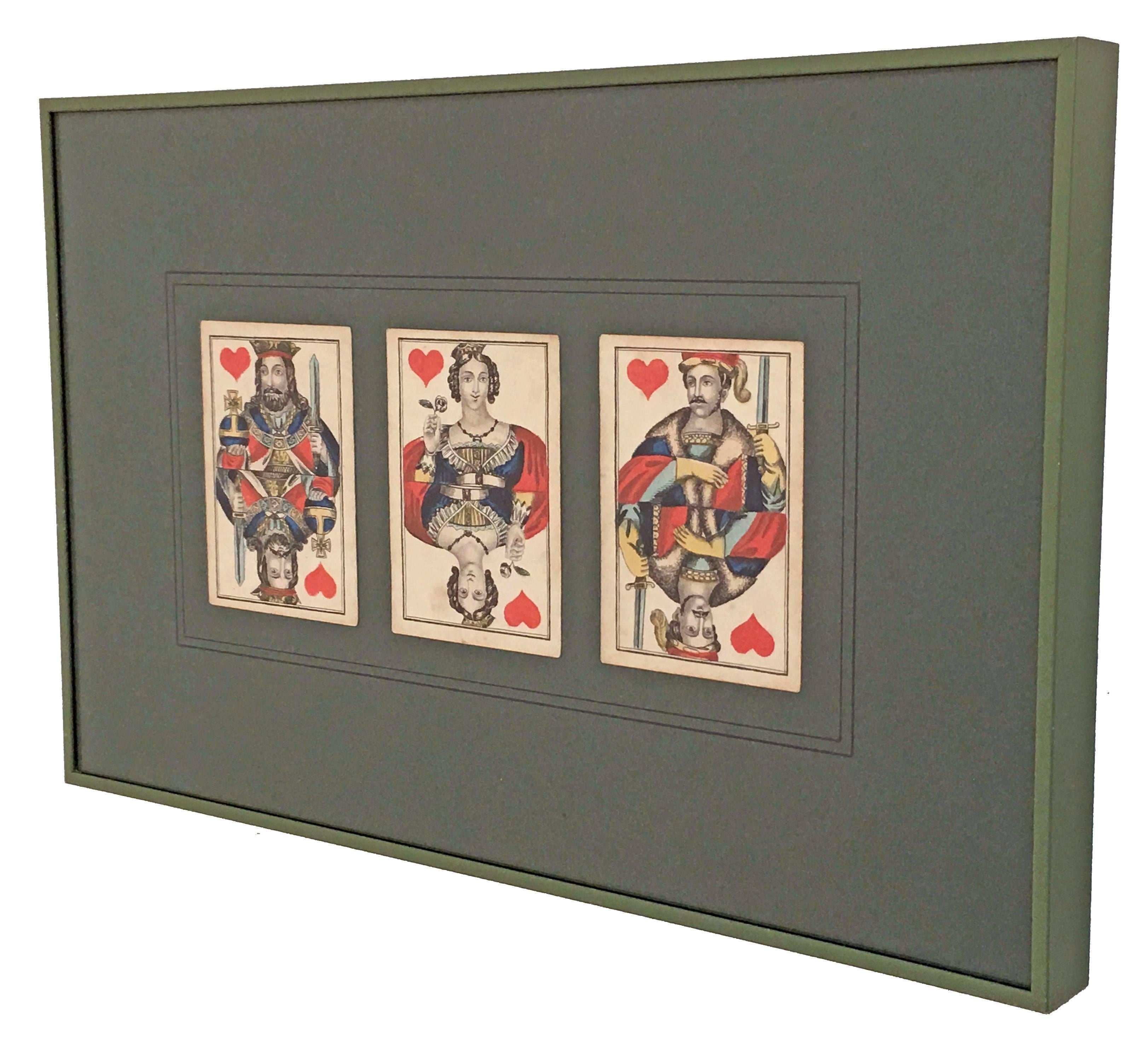 Collection of 62 Piatnik Playing Cards, 13 Framed Pieces, Austrian, 19th Century In Excellent Condition In San Francisco, CA