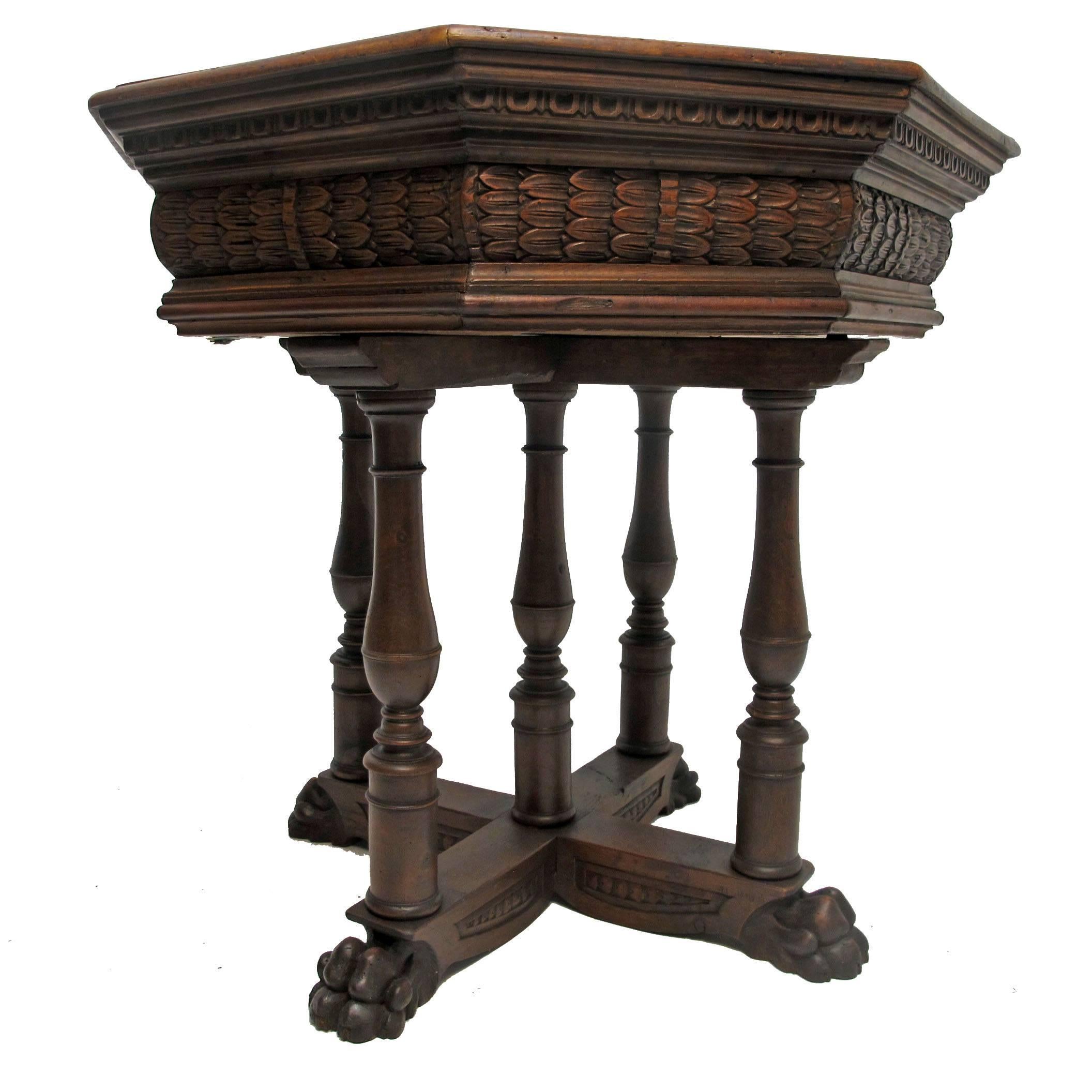 19th Century Italian Walnut Centre Table 3