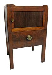 Mahogany Georgian Bedside Cabinet, England 19th Century