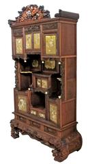 Mobile Shibayama giapponese intagliato e laccato, periodo Meiji