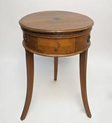 Neoclassical Walnut Side Table with Inlay, 19th Century