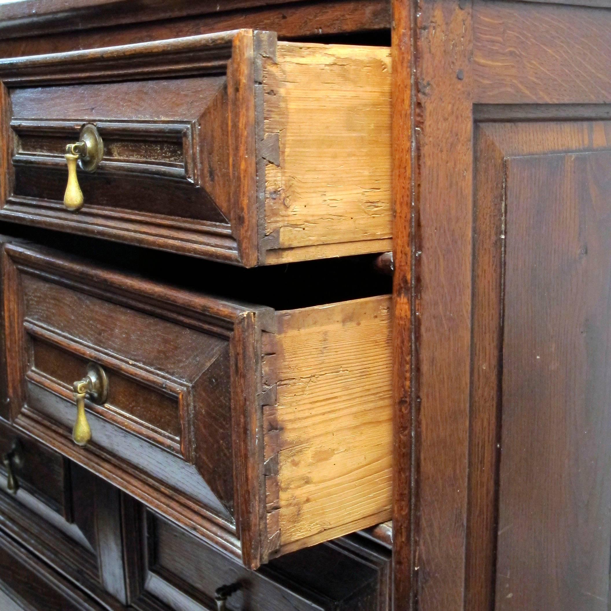 18th Century English Oak Chest of Drawers 2
