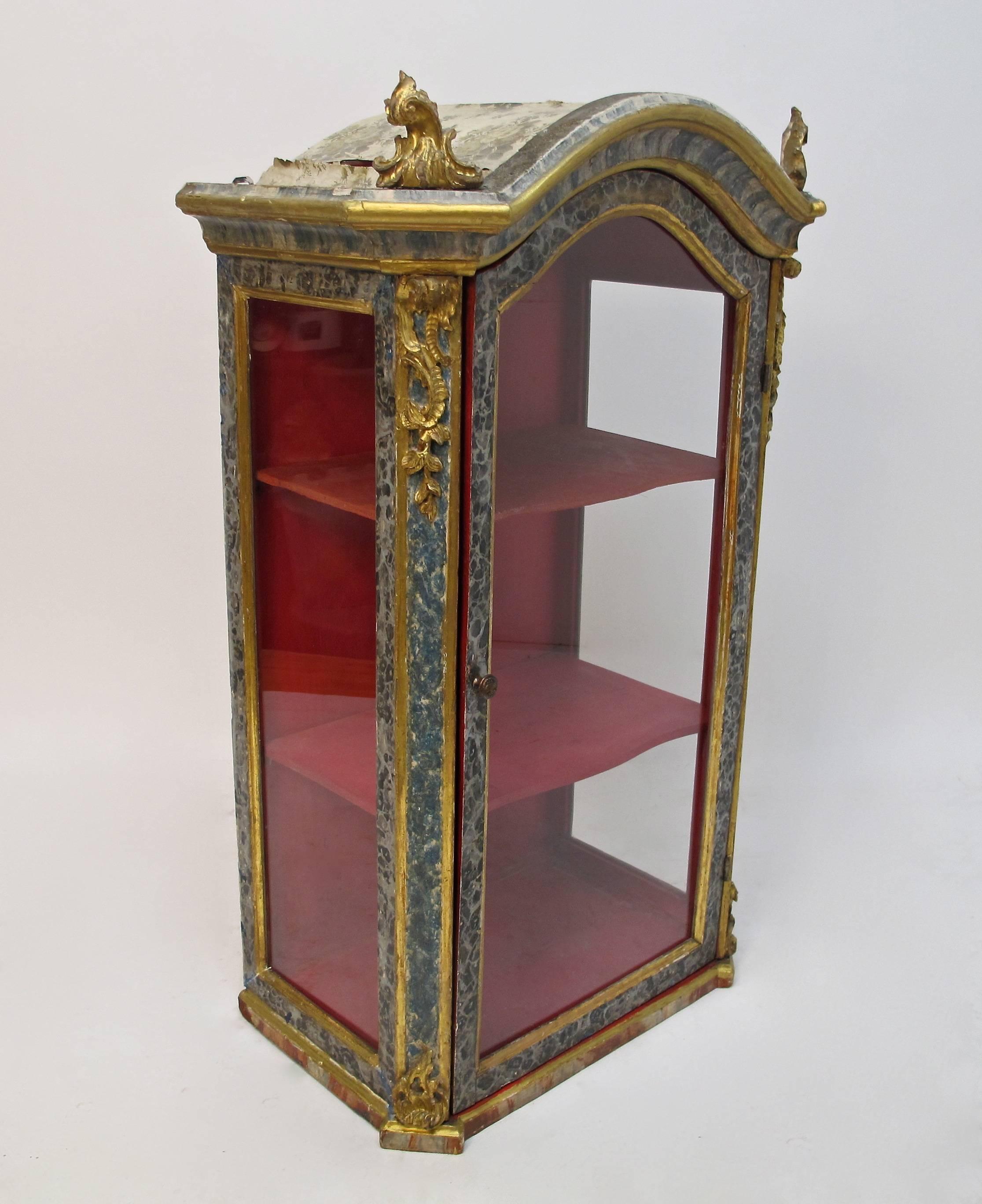 Hand-Painted 18th Century Venetian Painted Cabinet For Sale