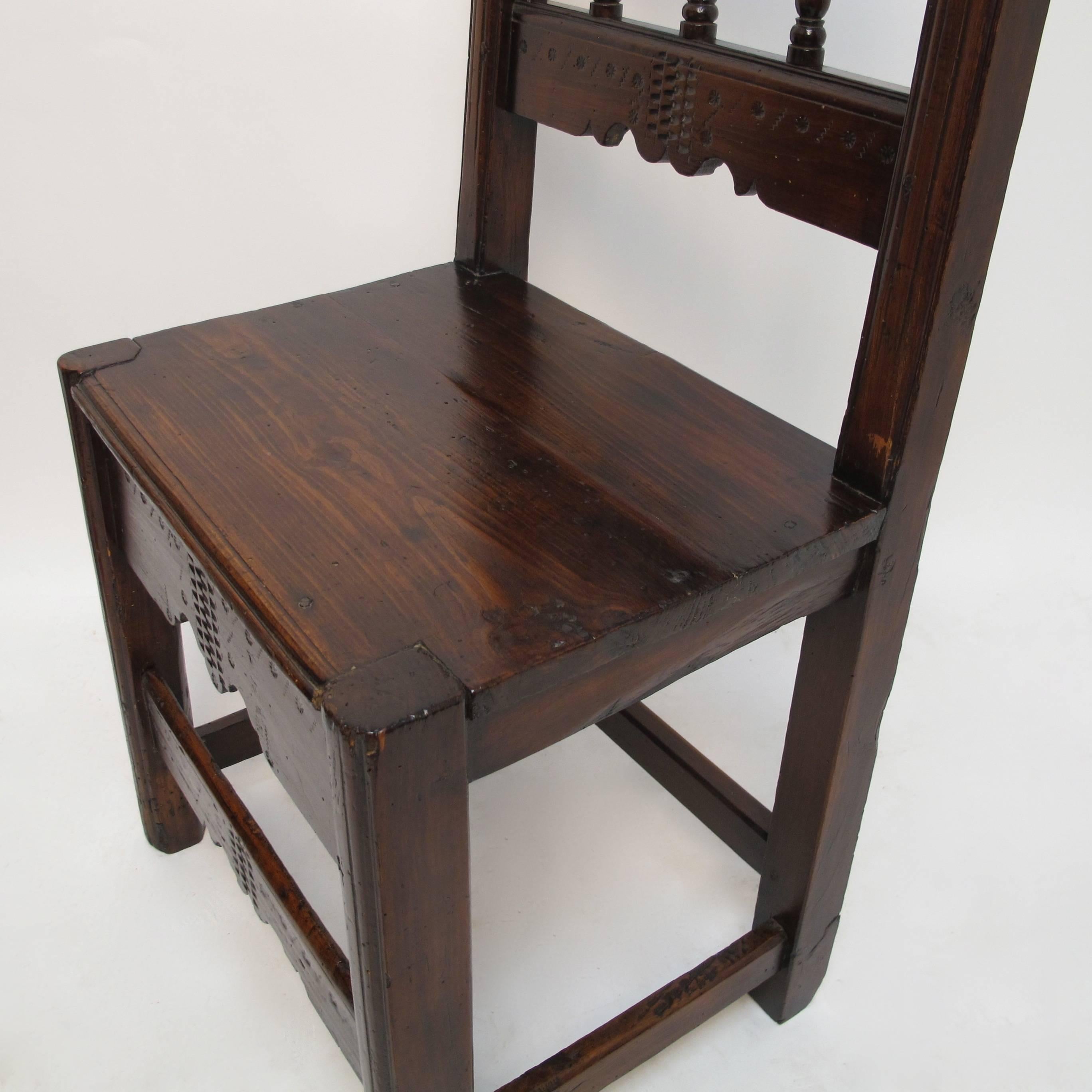 19th Century Four Latin American Dining Chairs 